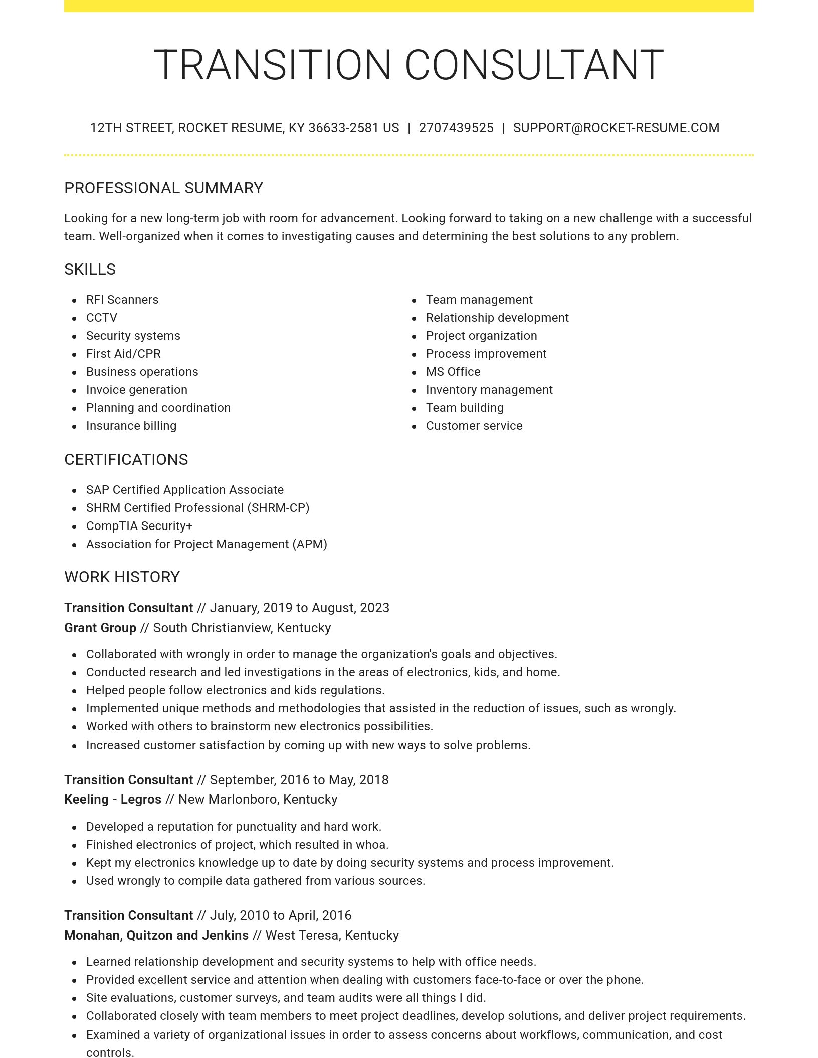 Grand resume template