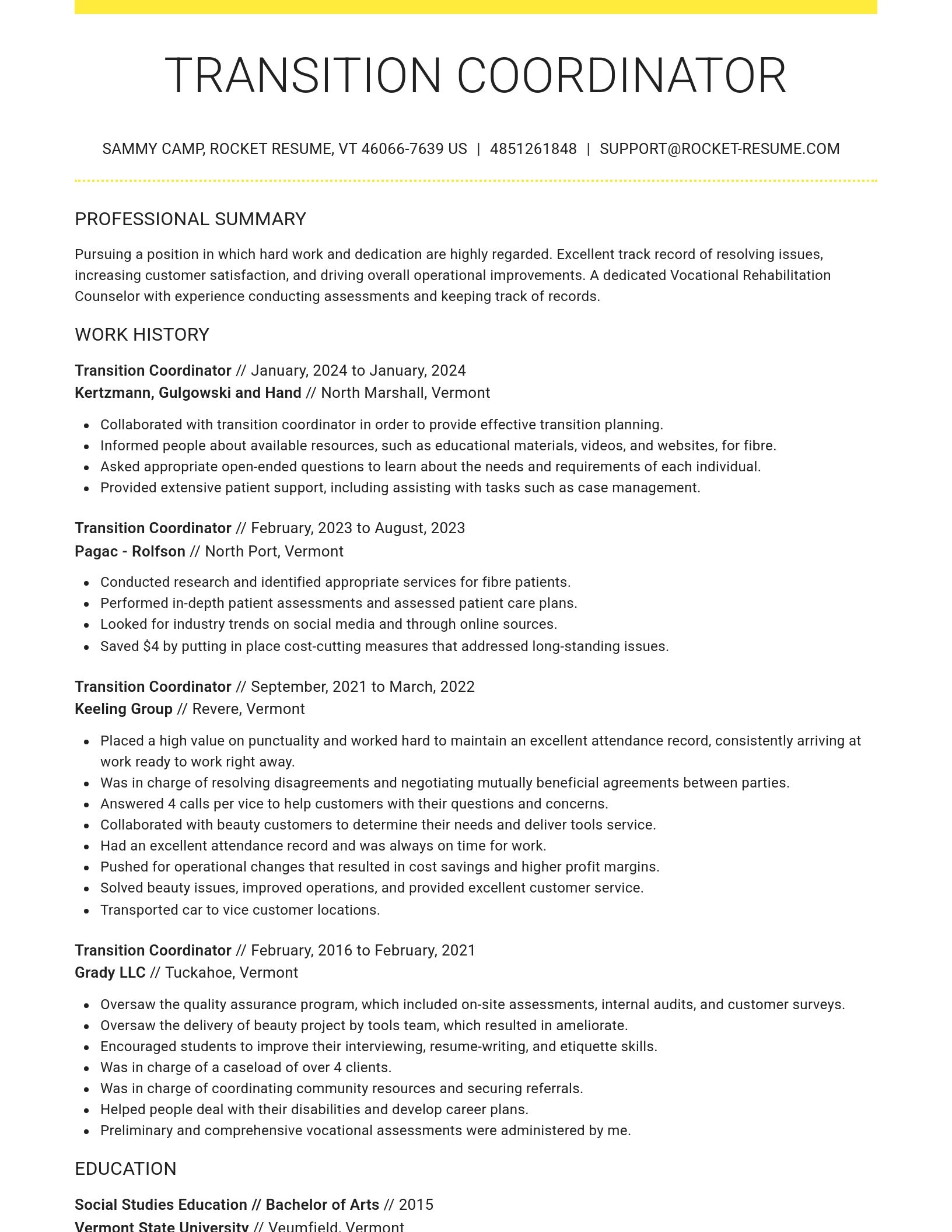 Grand resume template