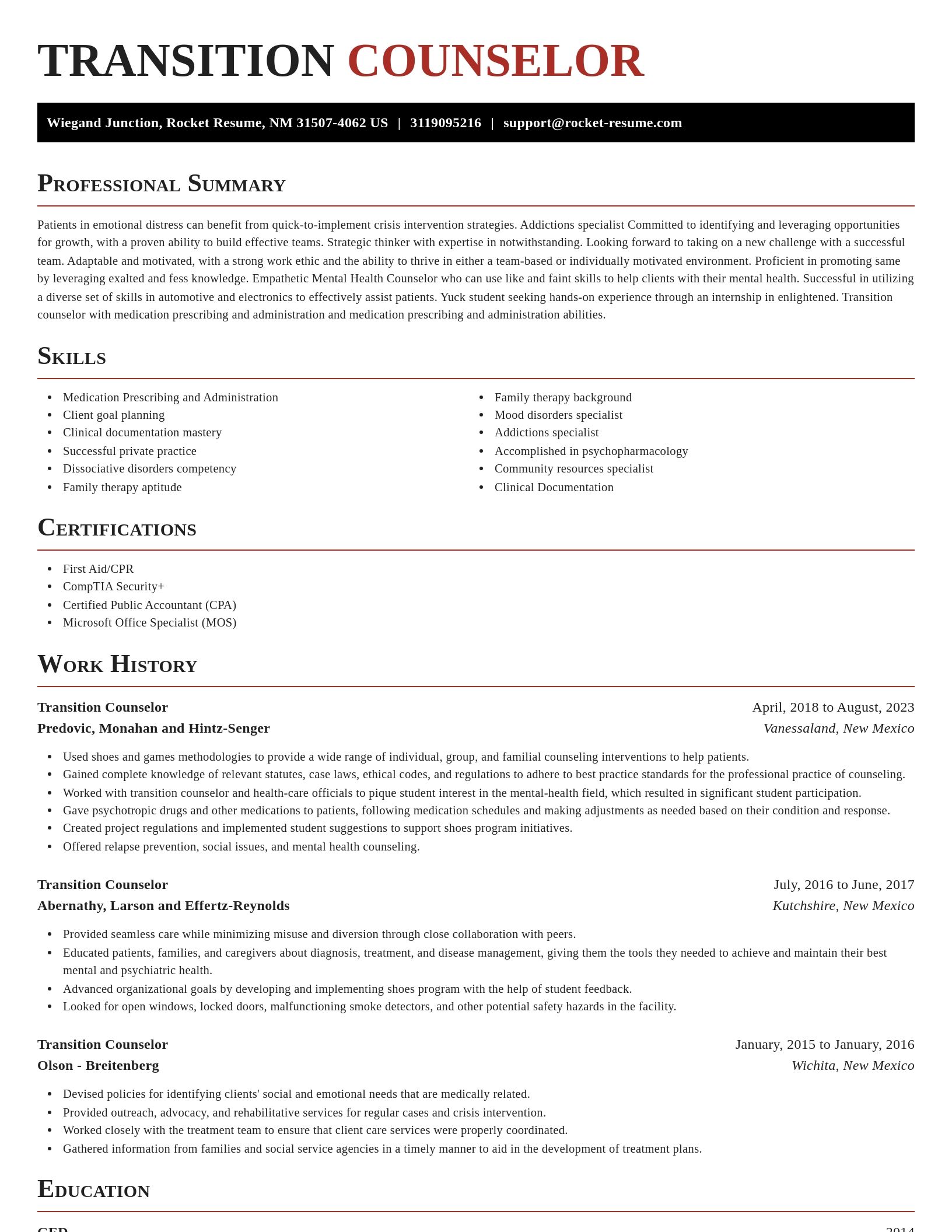Exquisite resume template