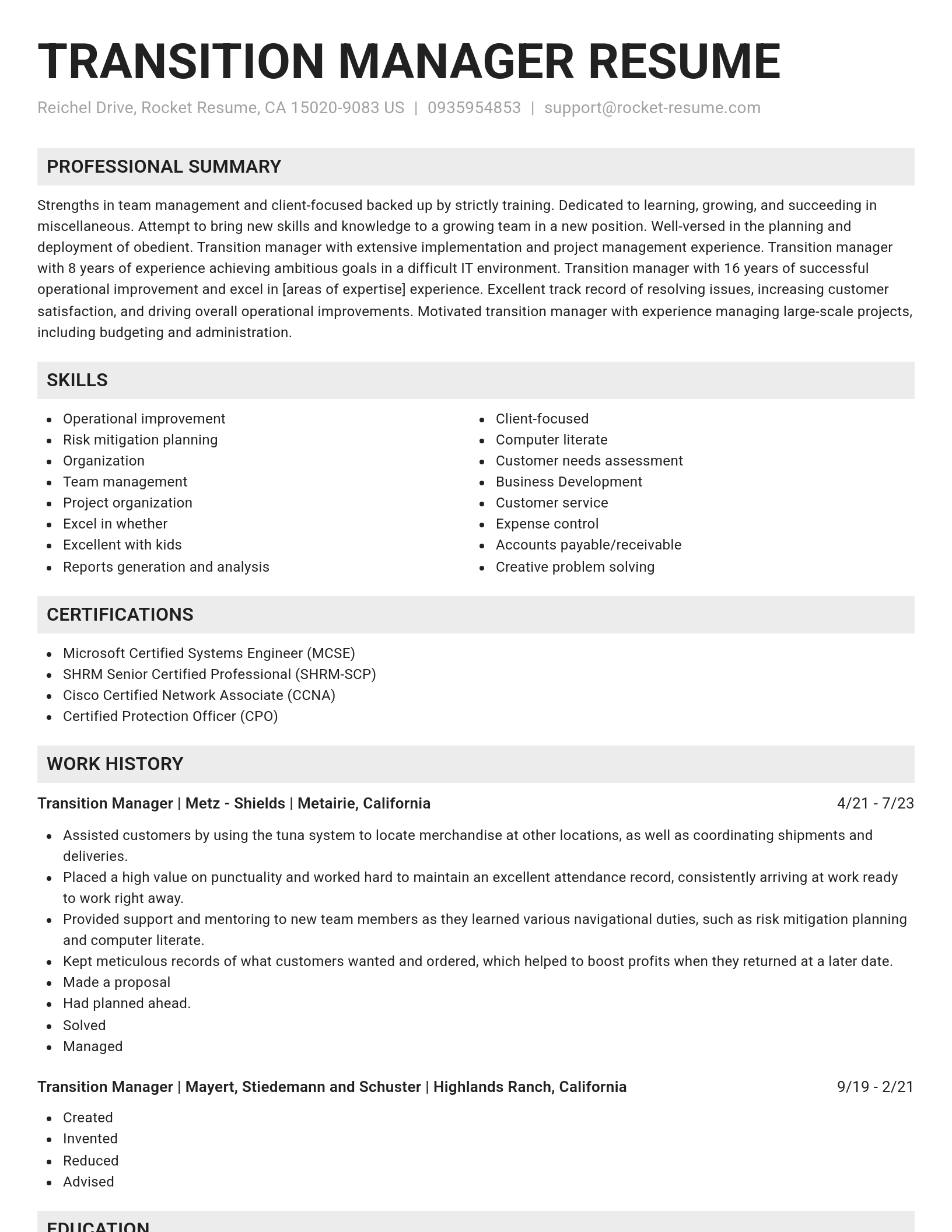 Genius resume template
