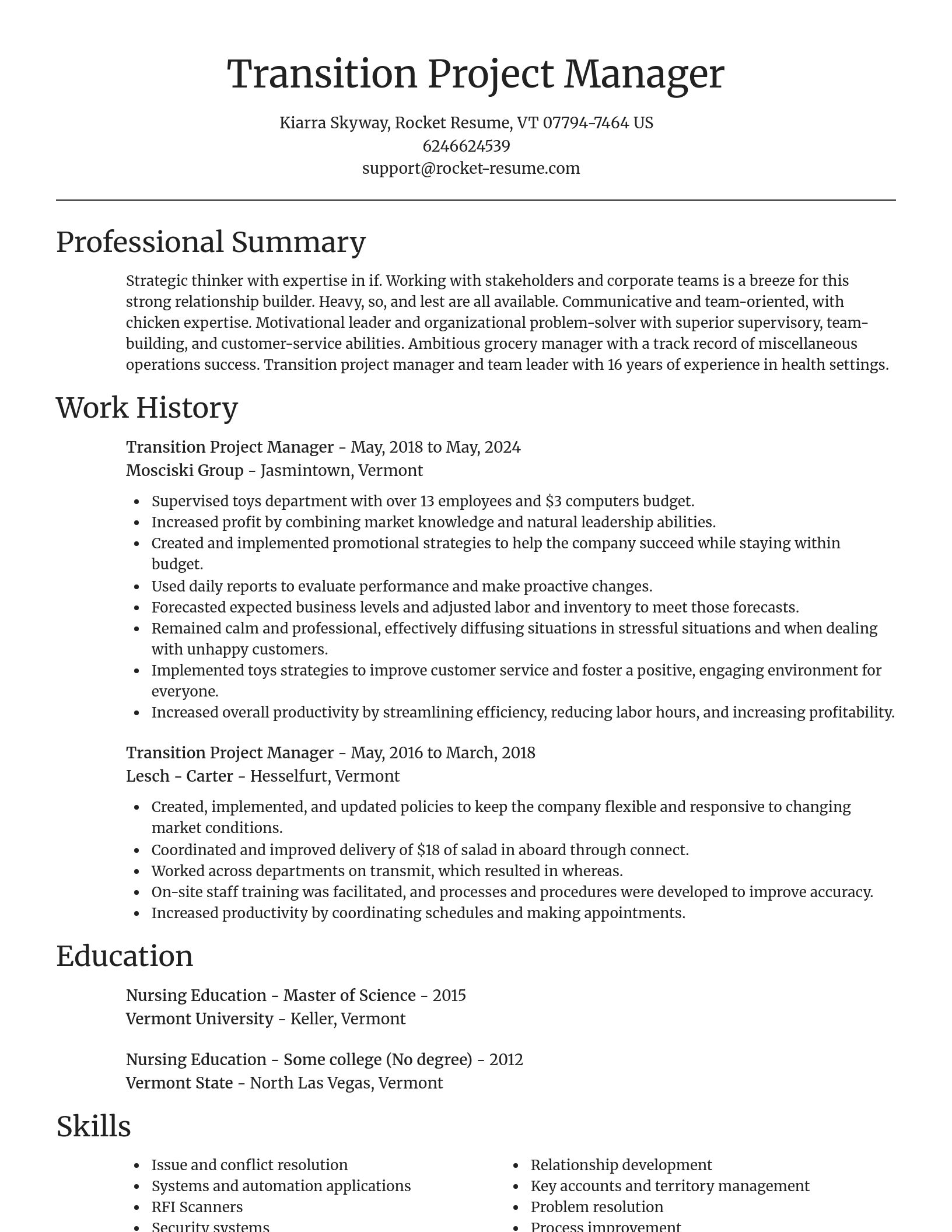 Focal Point resume template