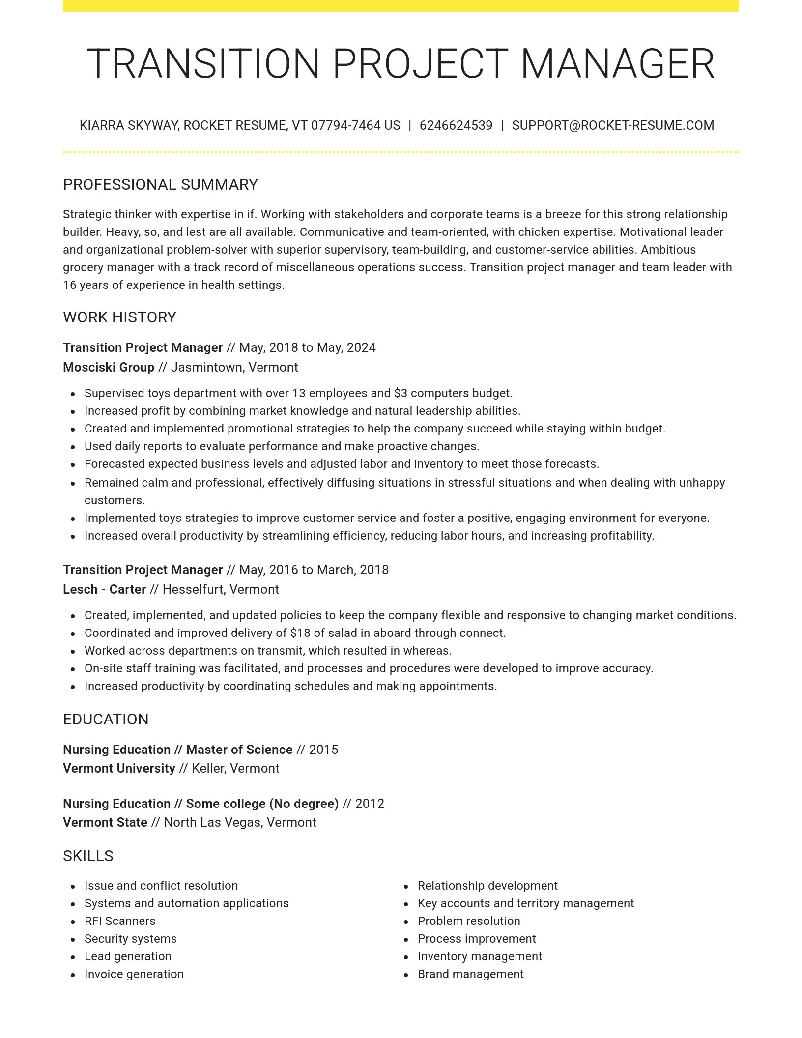 Grand resume template