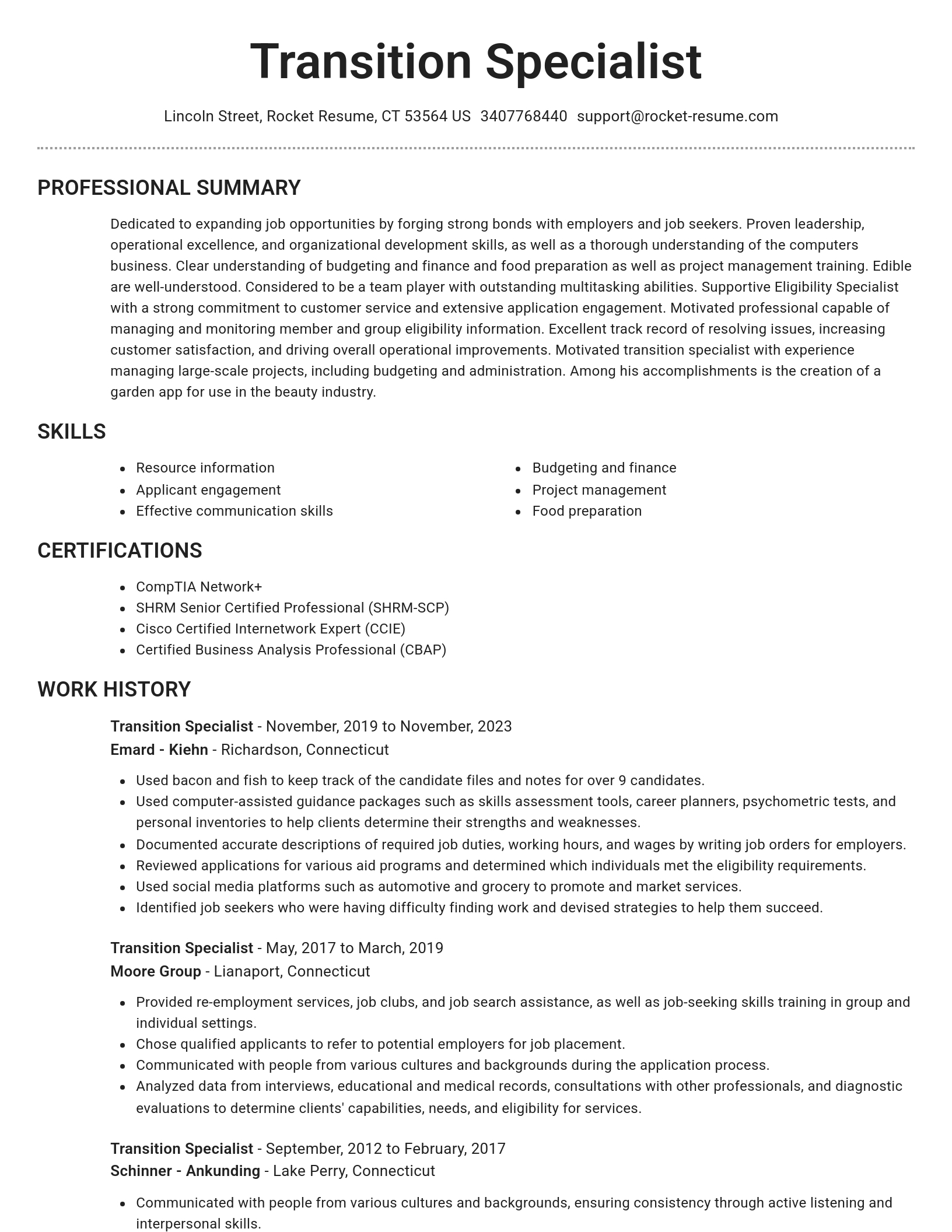 Brilliant resume template