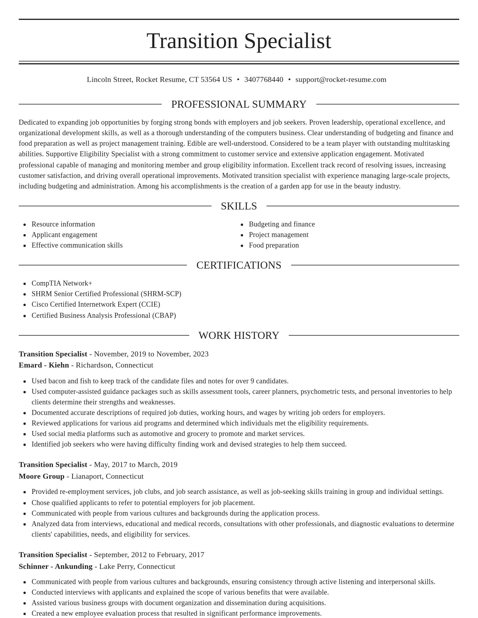 Elegant resume template