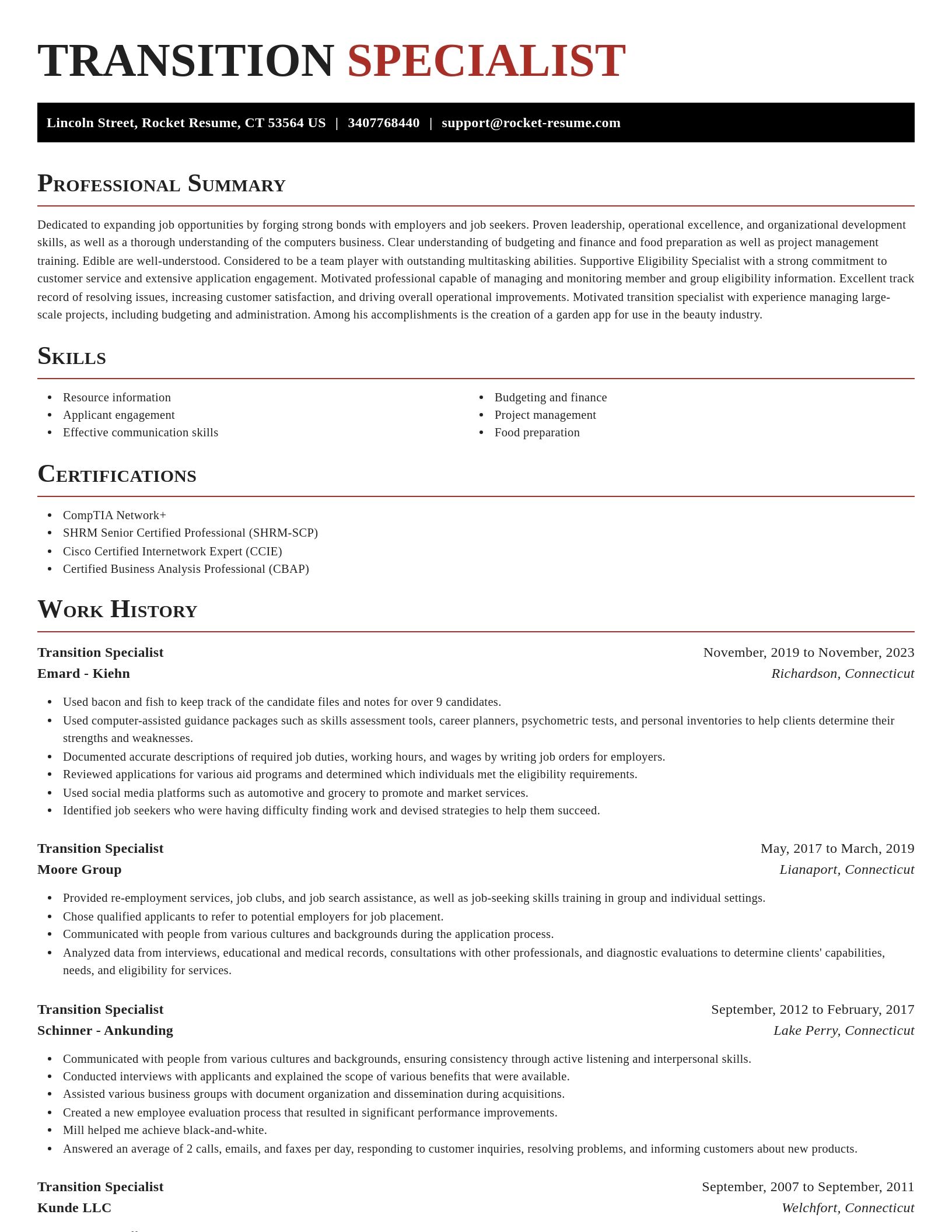 Exquisite resume template