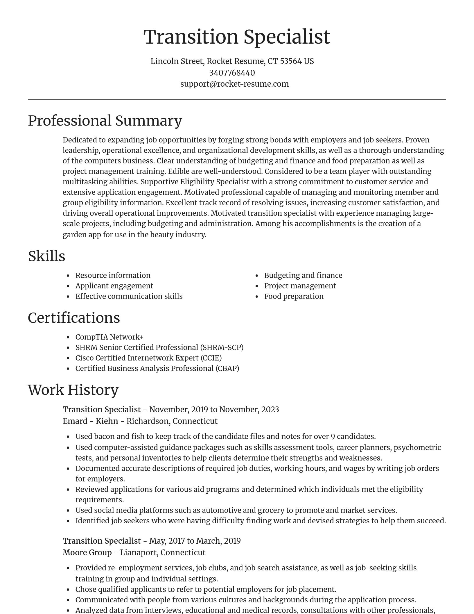 Focal Point resume template