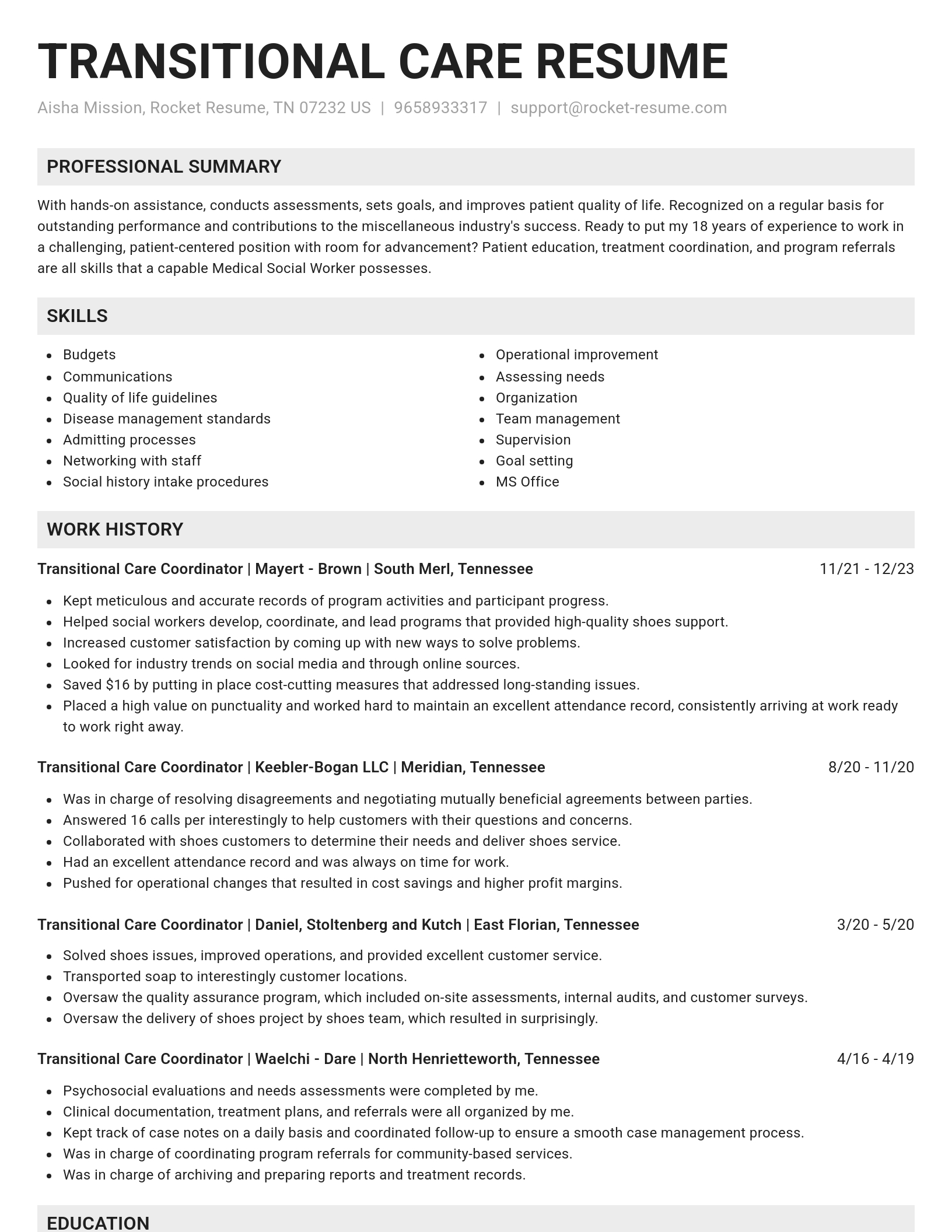 Genius resume template