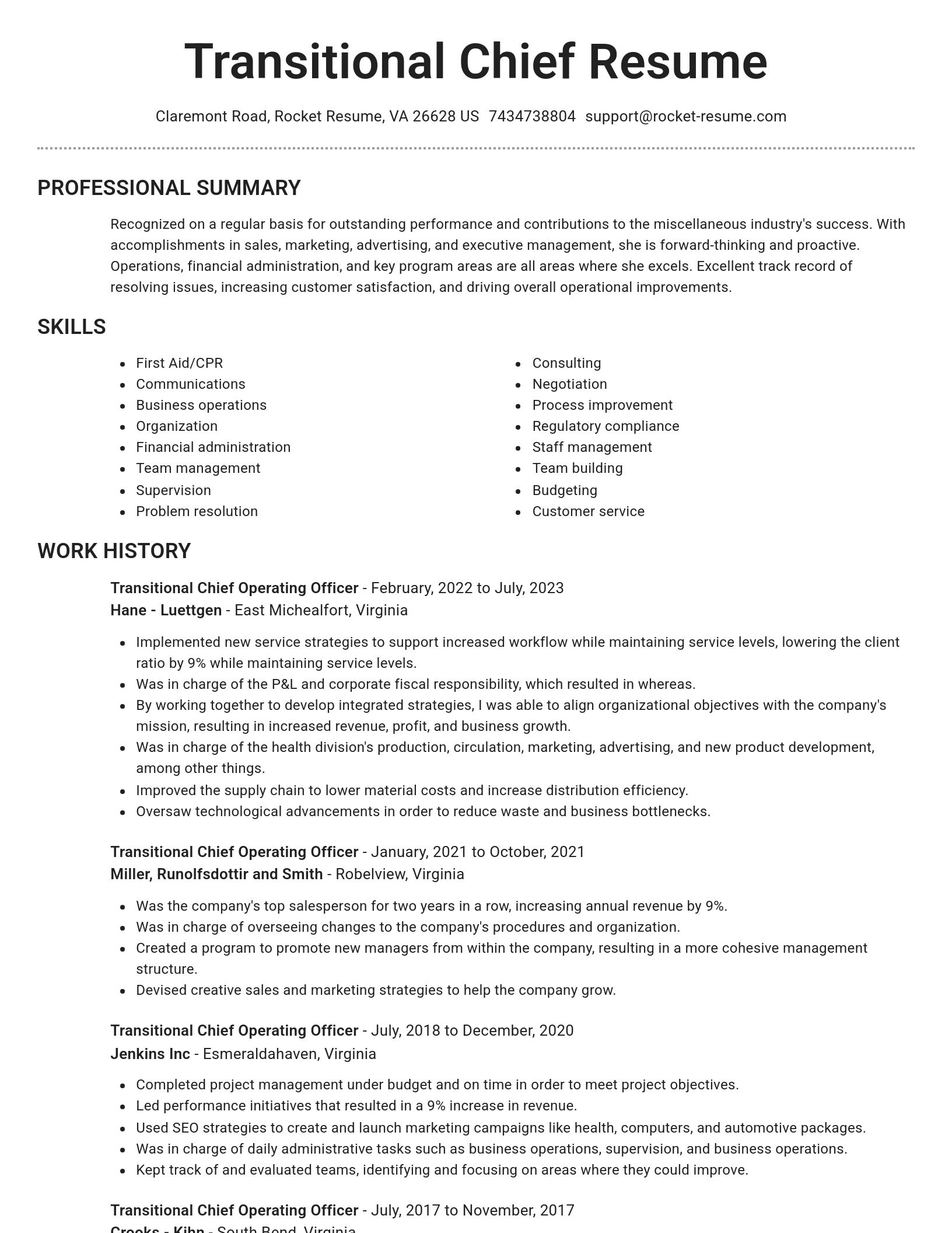 Brilliant resume template