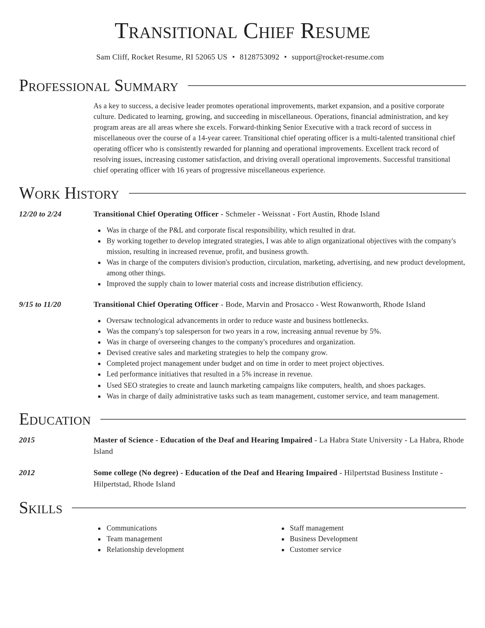 Director resume template