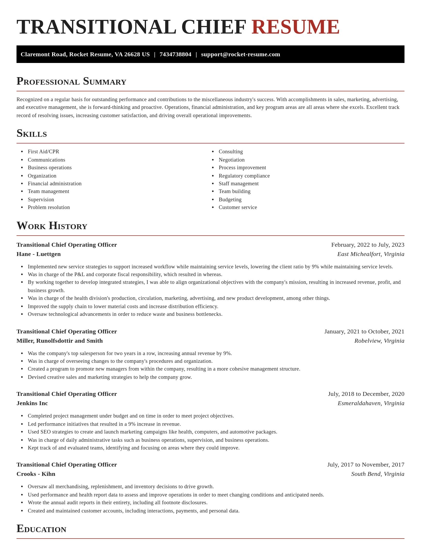 Exquisite resume template