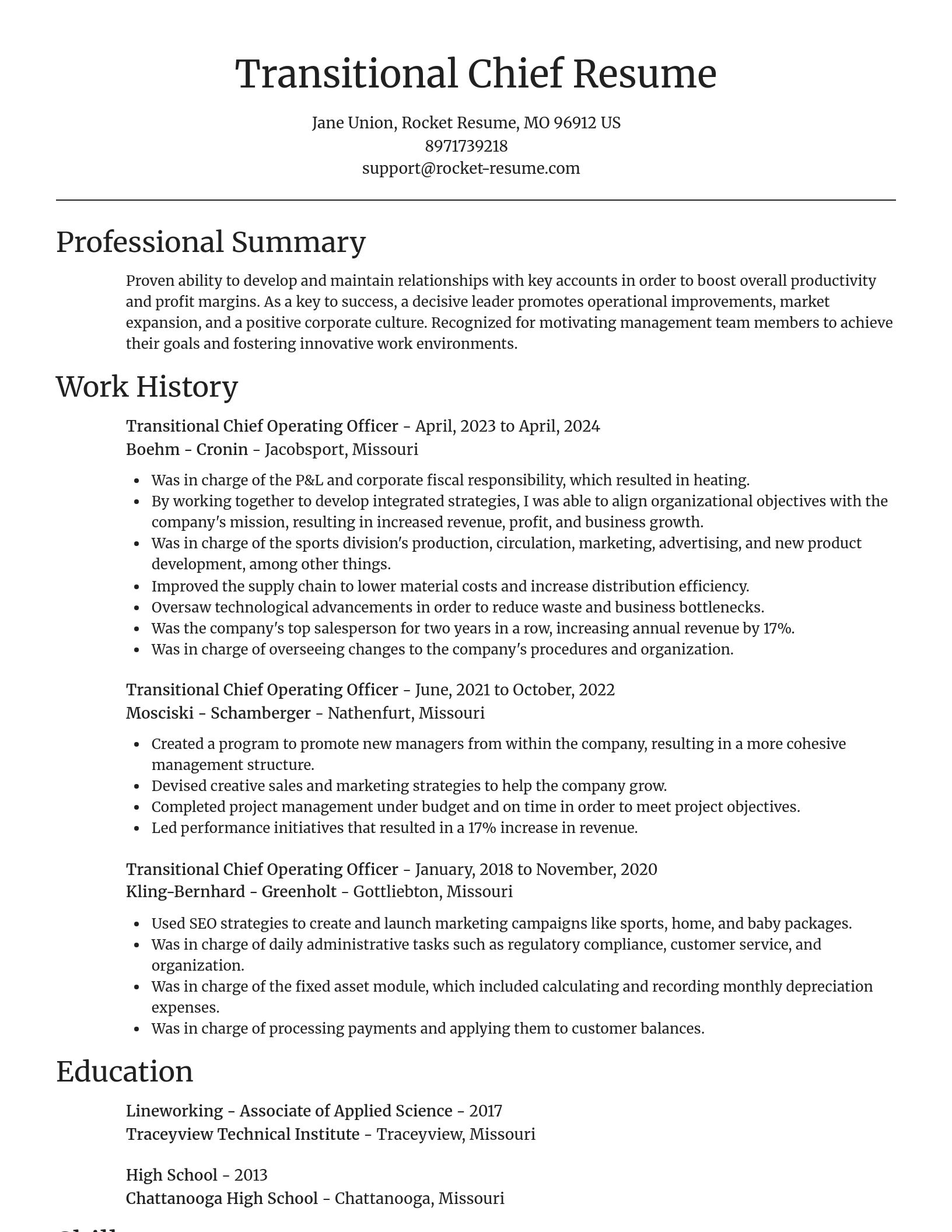 Focal Point resume template