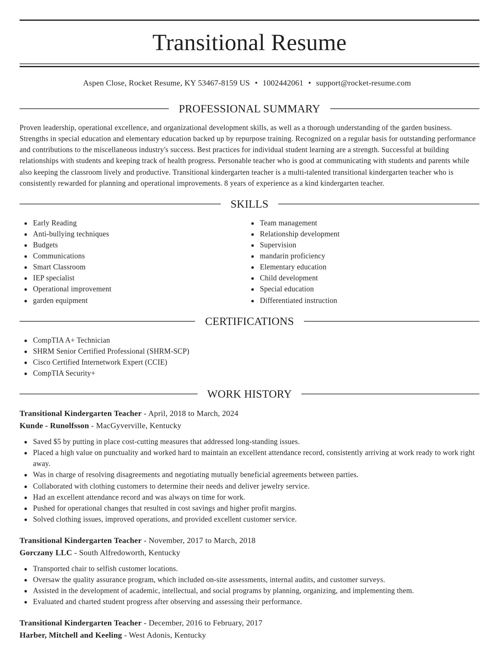 Elegant resume template