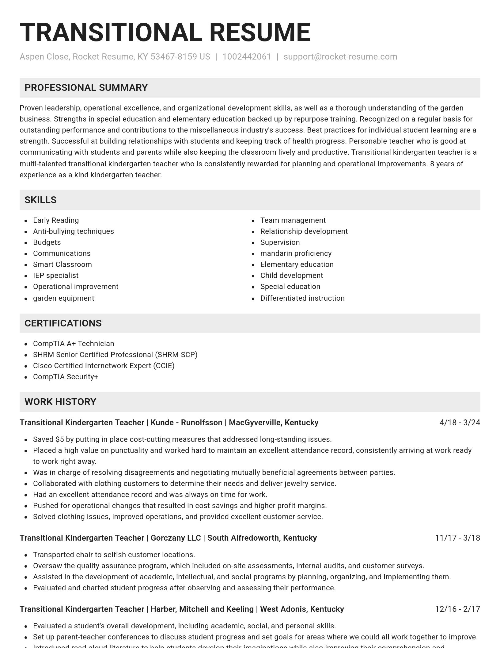 Genius resume template