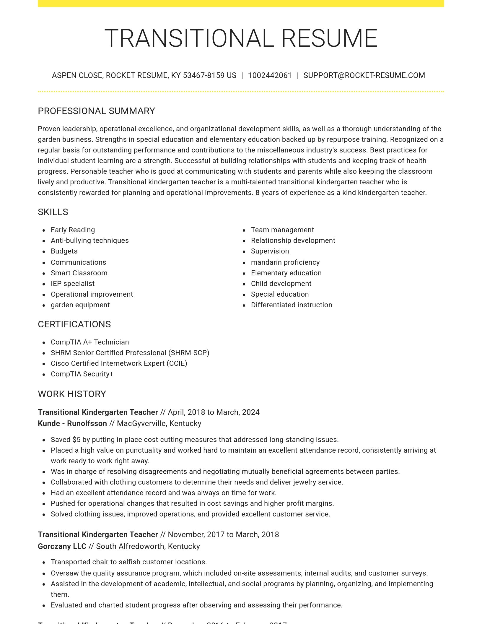 Grand resume template