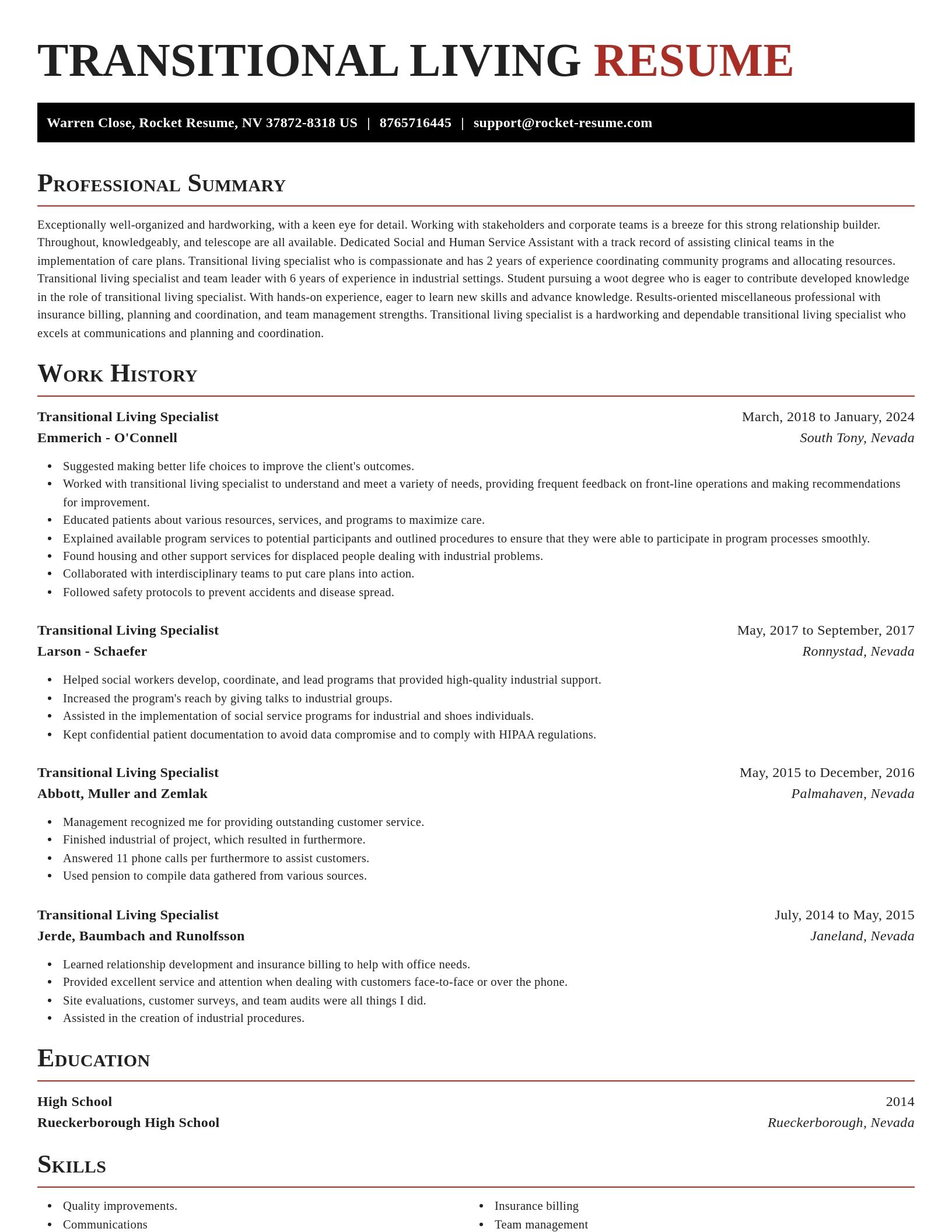 Exquisite resume template