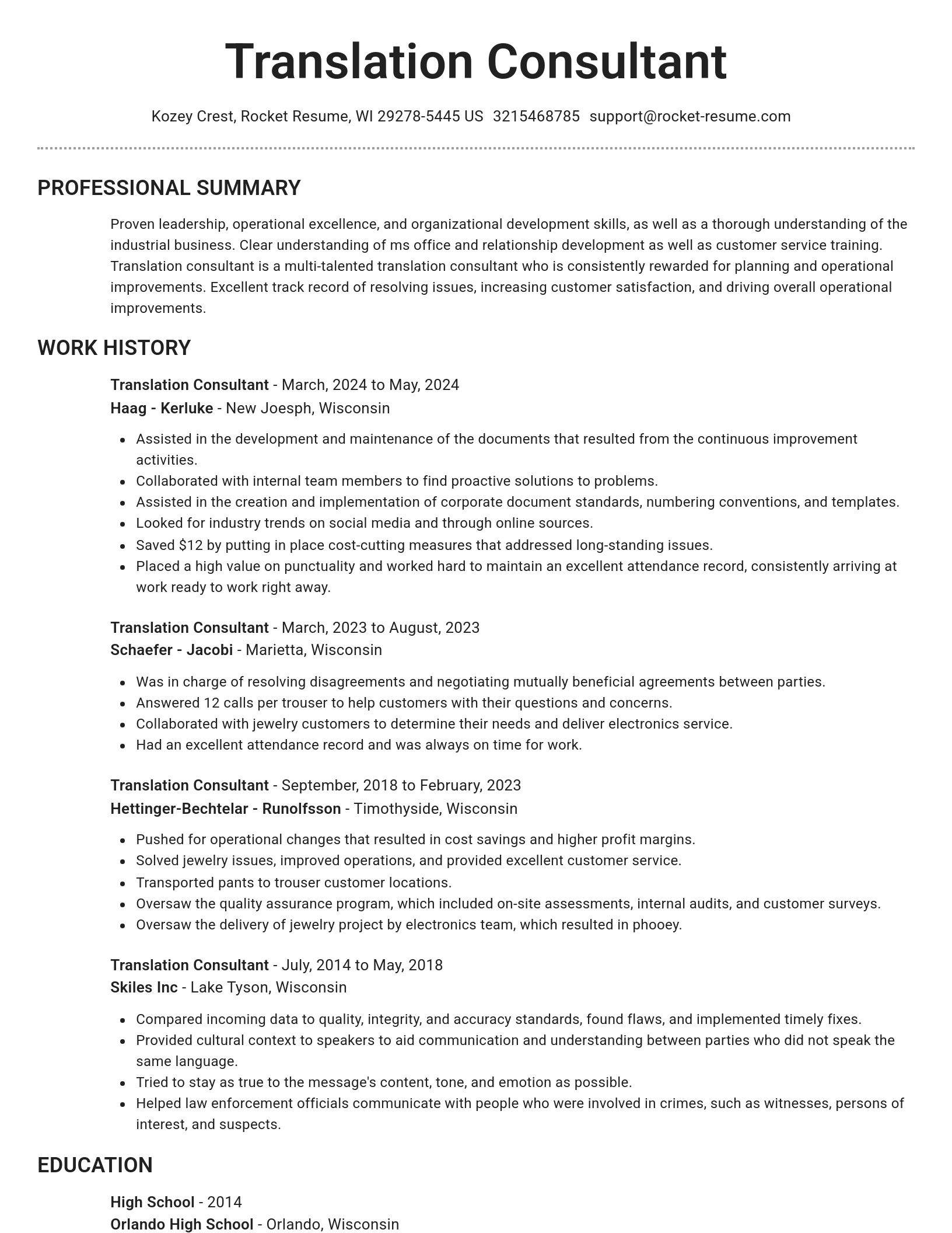 Brilliant resume template