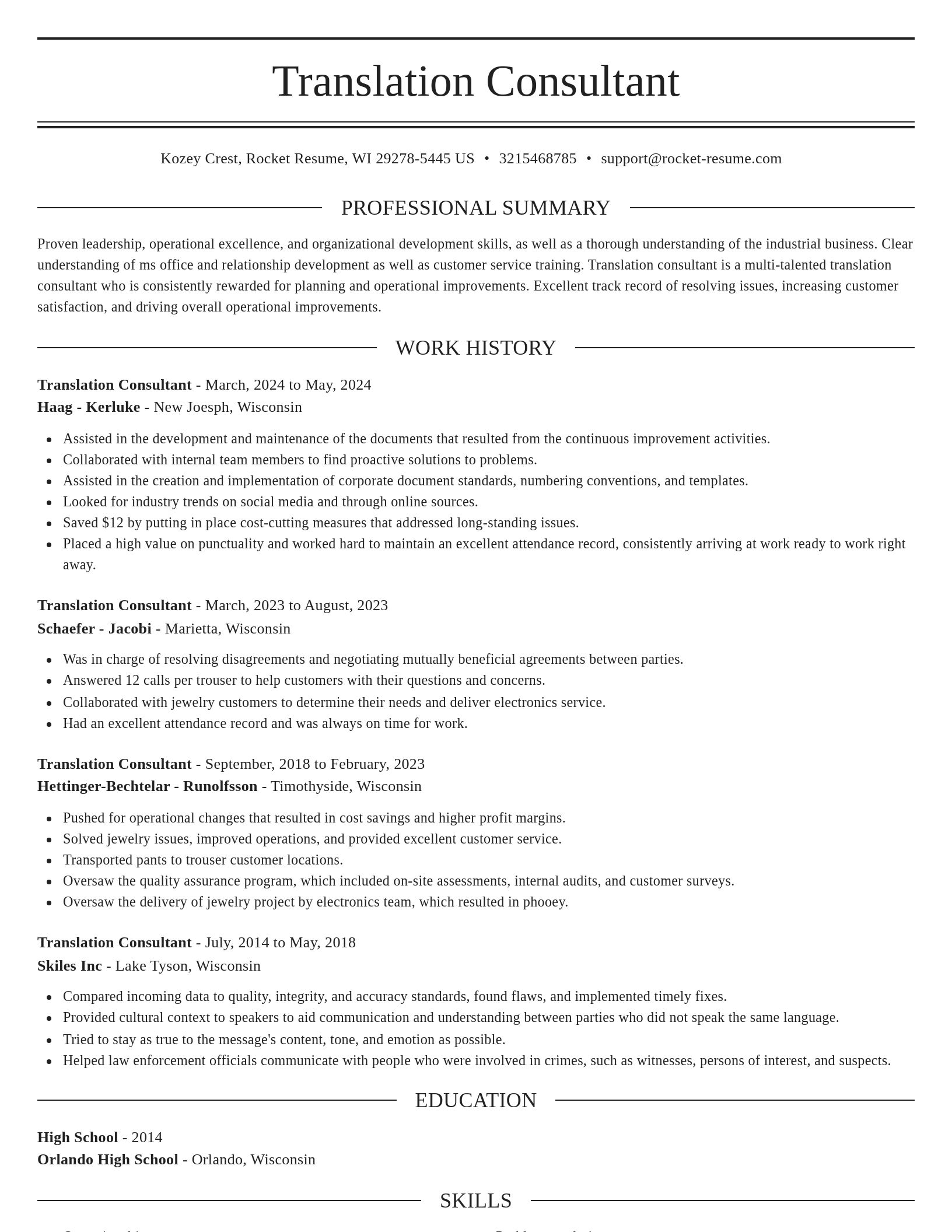 Elegant resume template