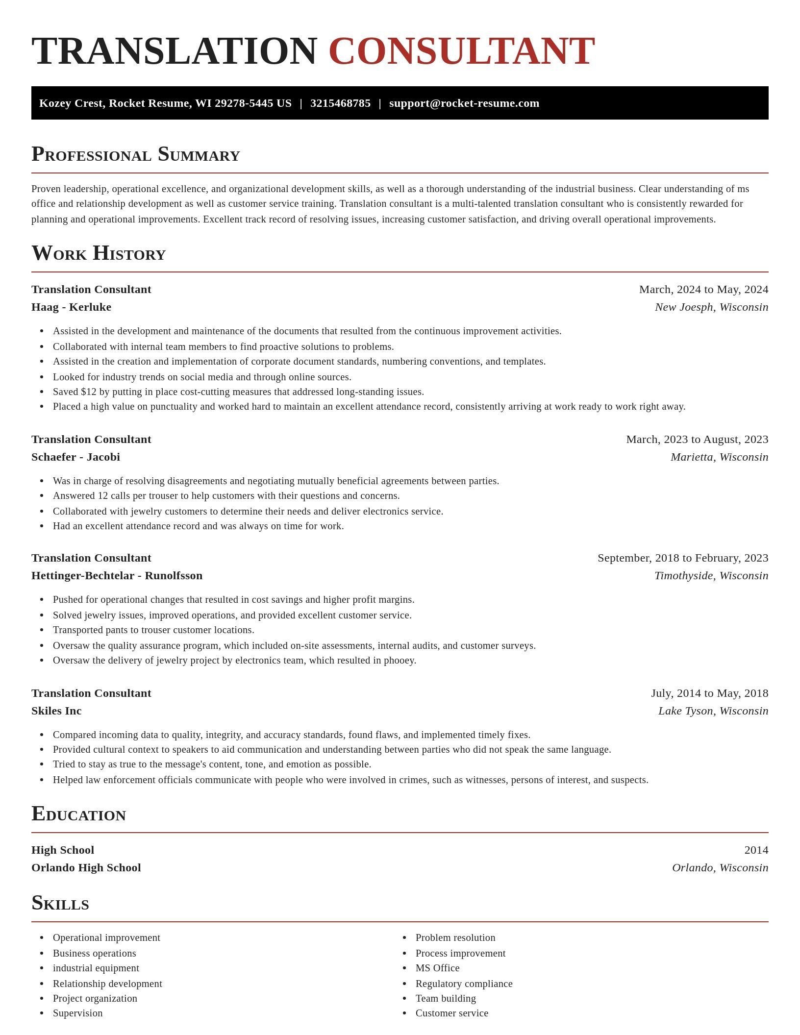 Exquisite resume template