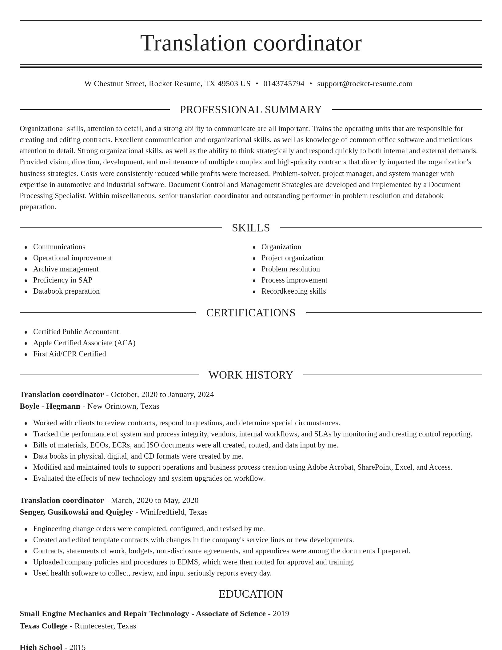 Elegant resume template