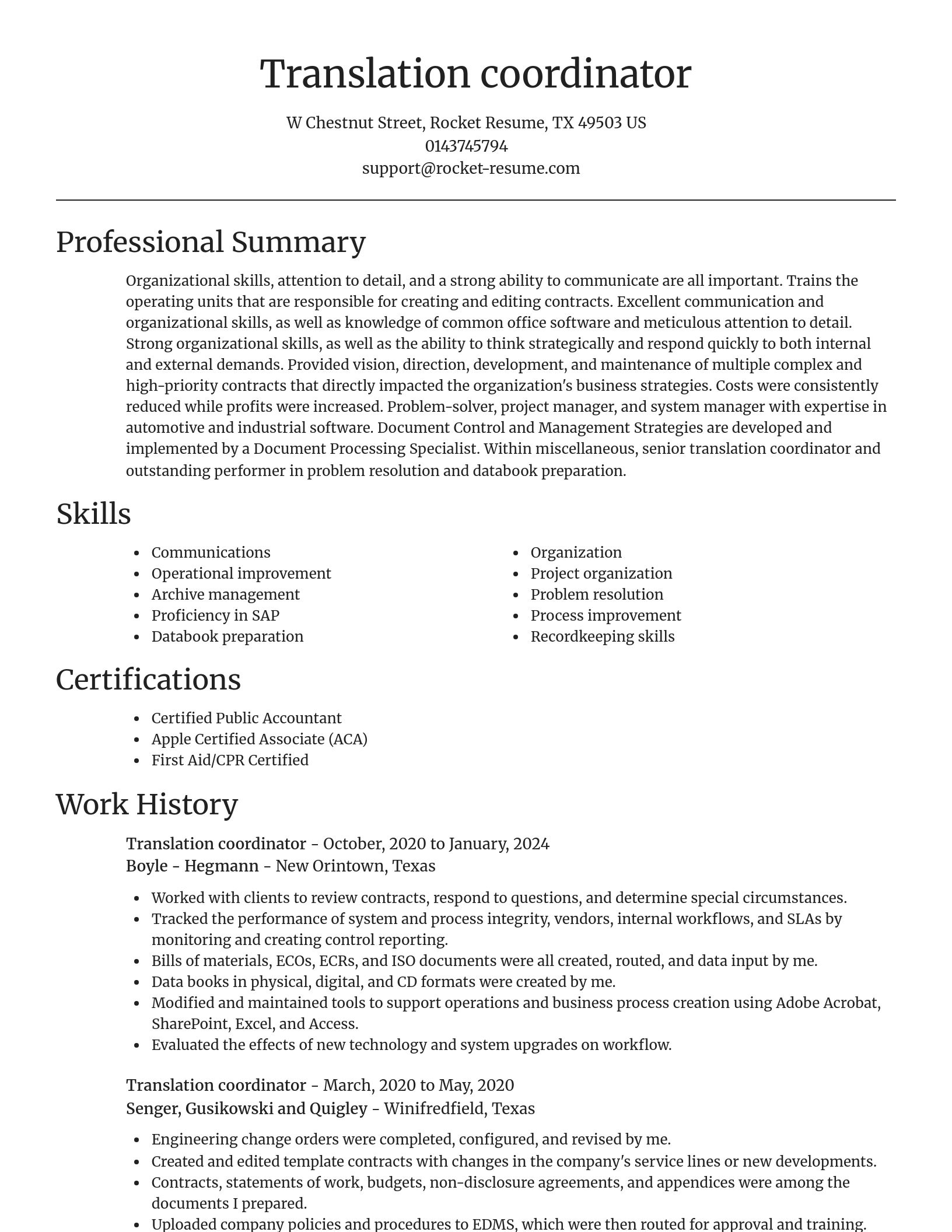 Focal Point resume template