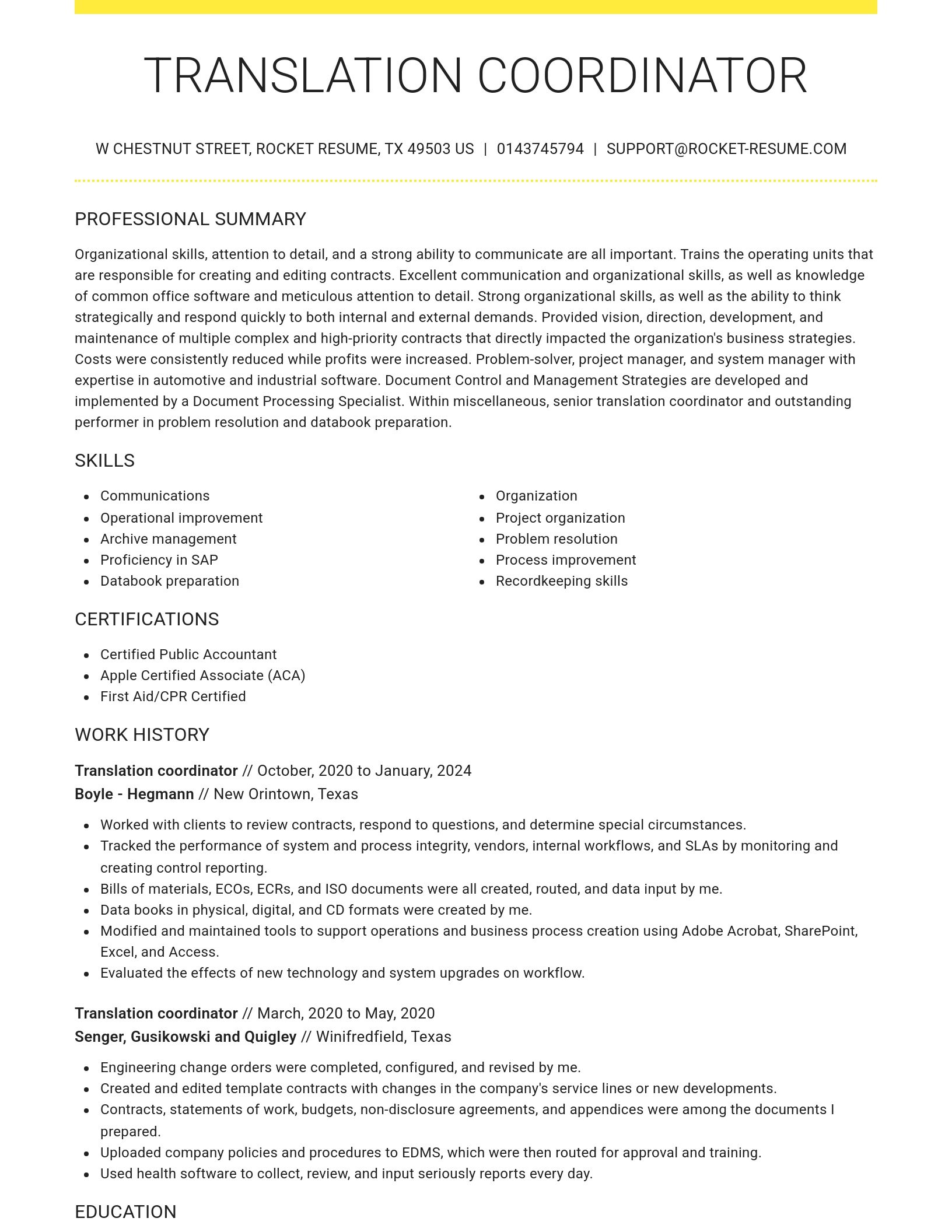 Grand resume template