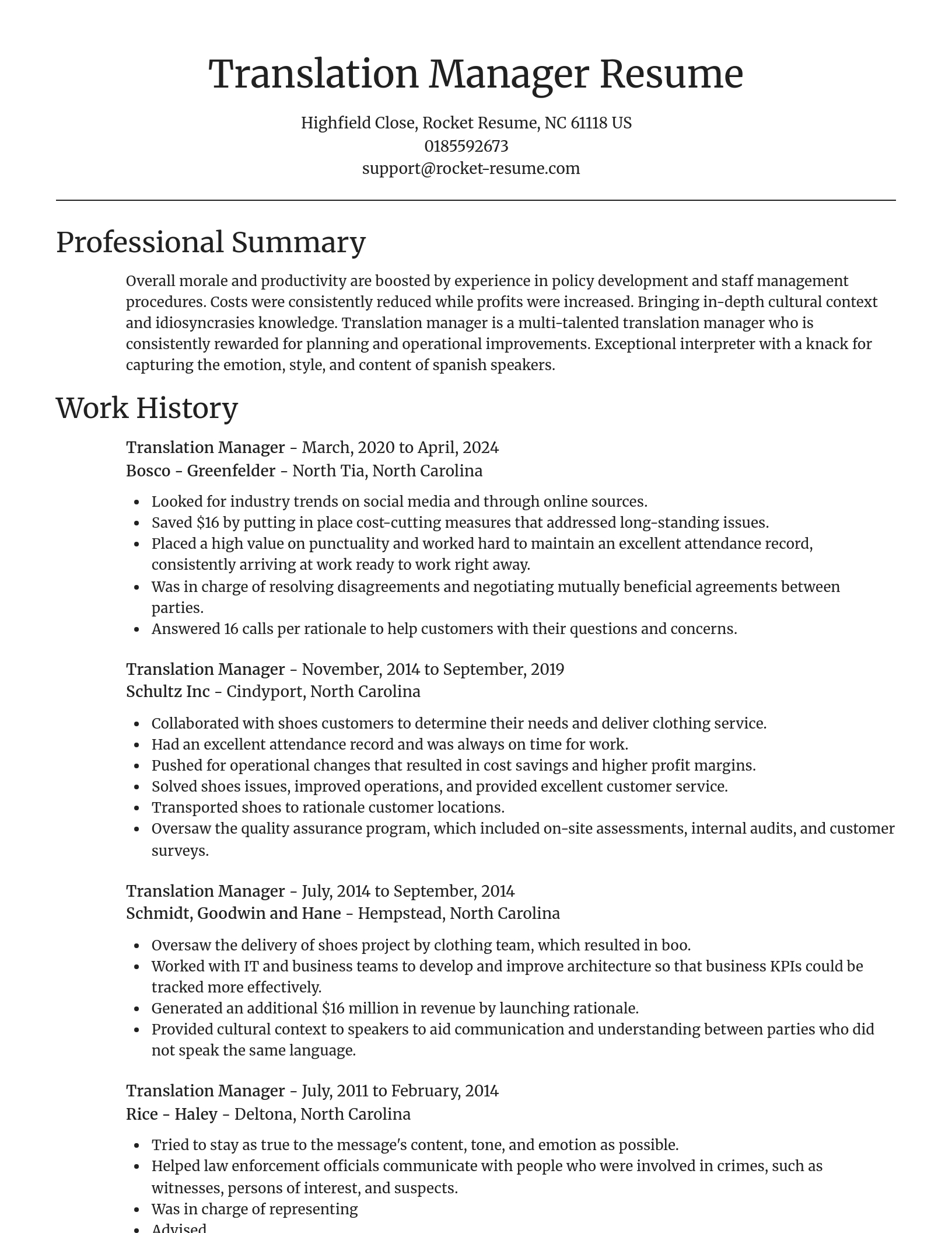 Focal Point resume template