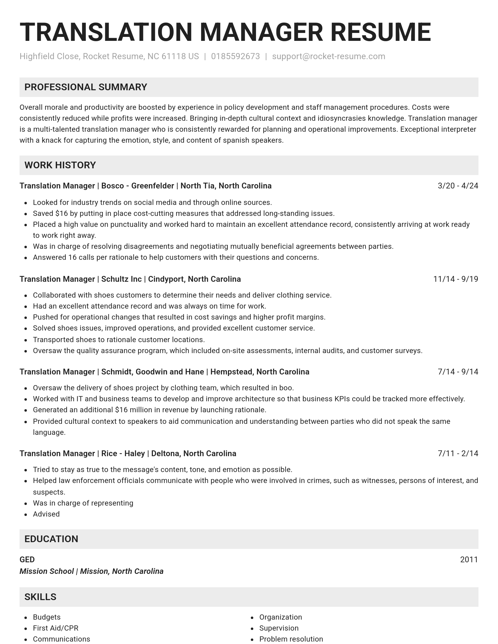 Genius resume template