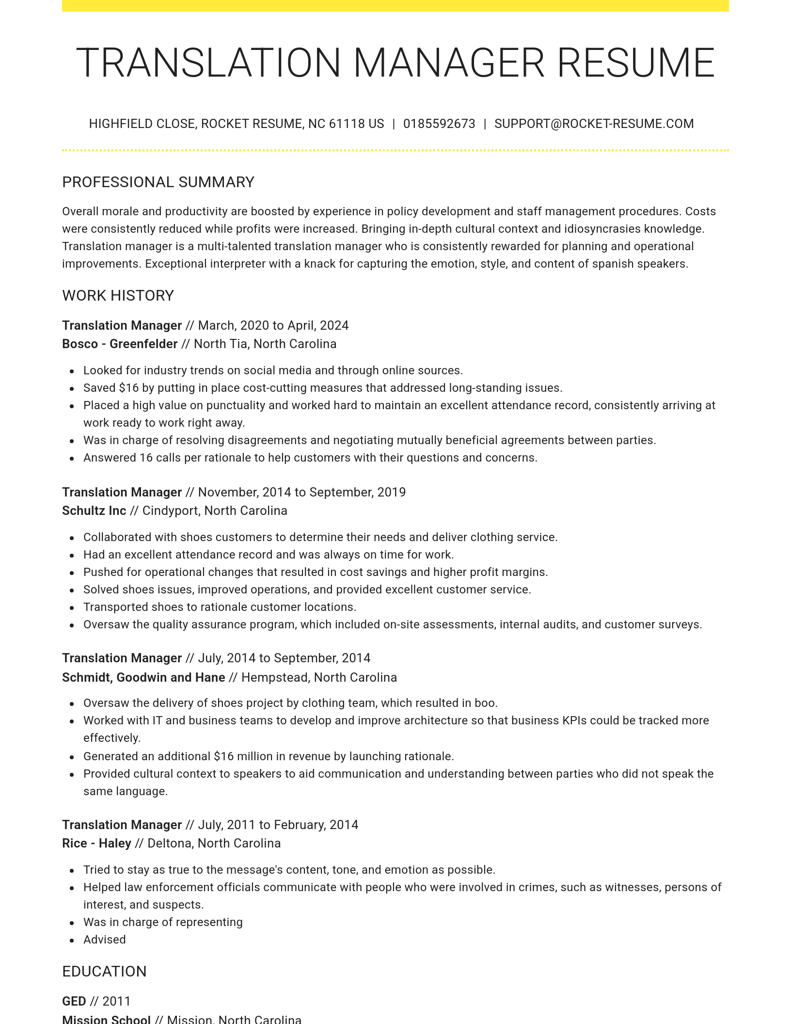 Grand resume template