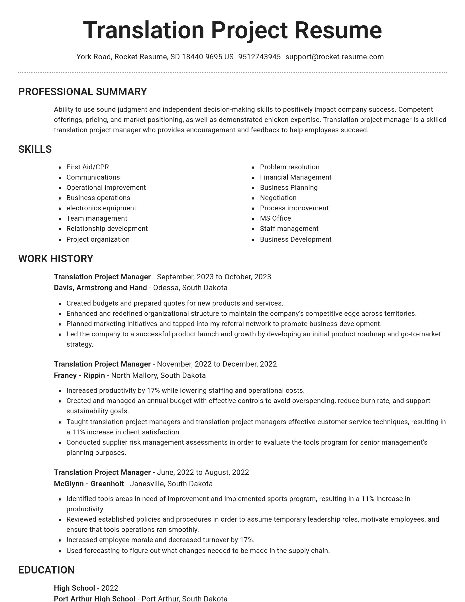 Brilliant resume template