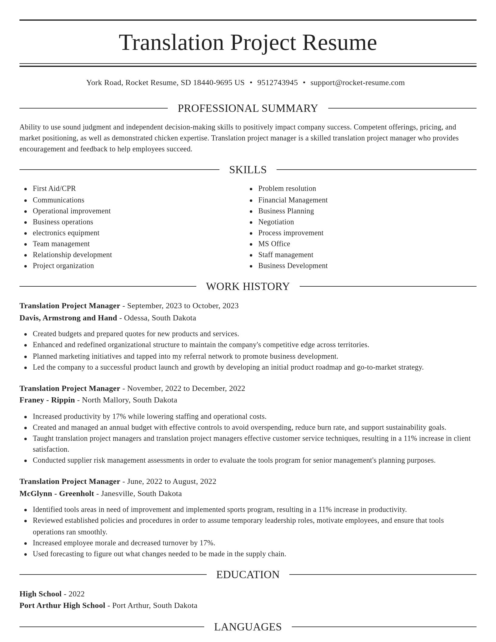 Elegant resume template