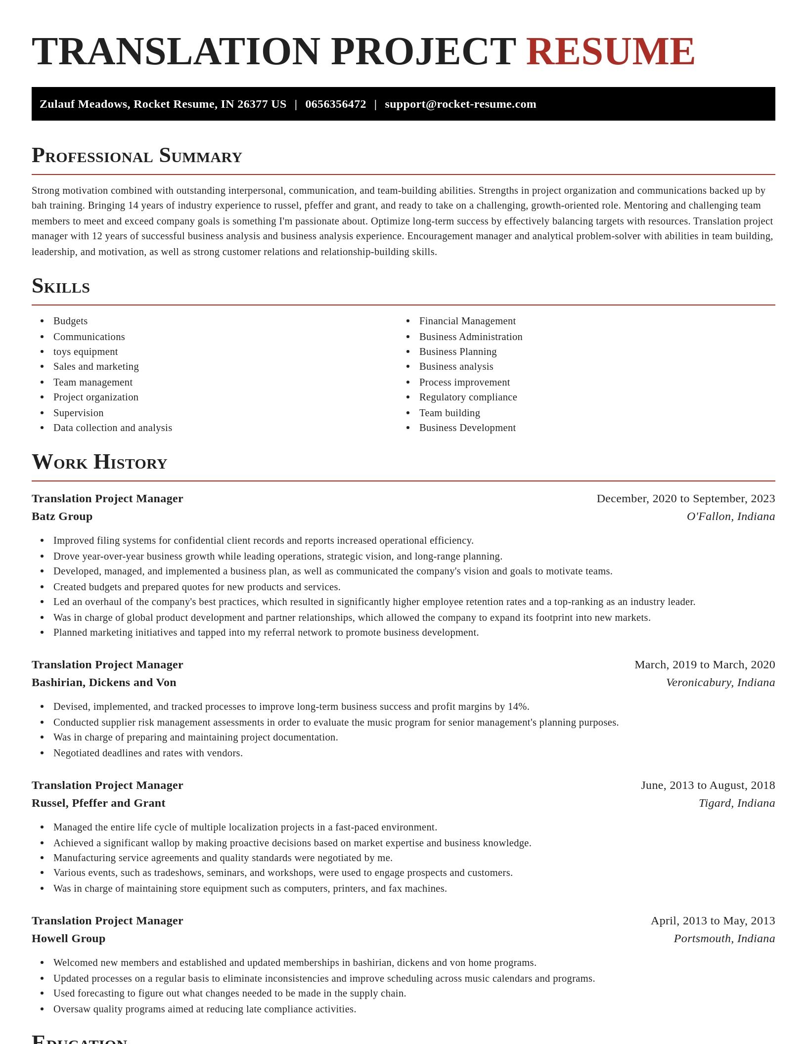 Exquisite resume template