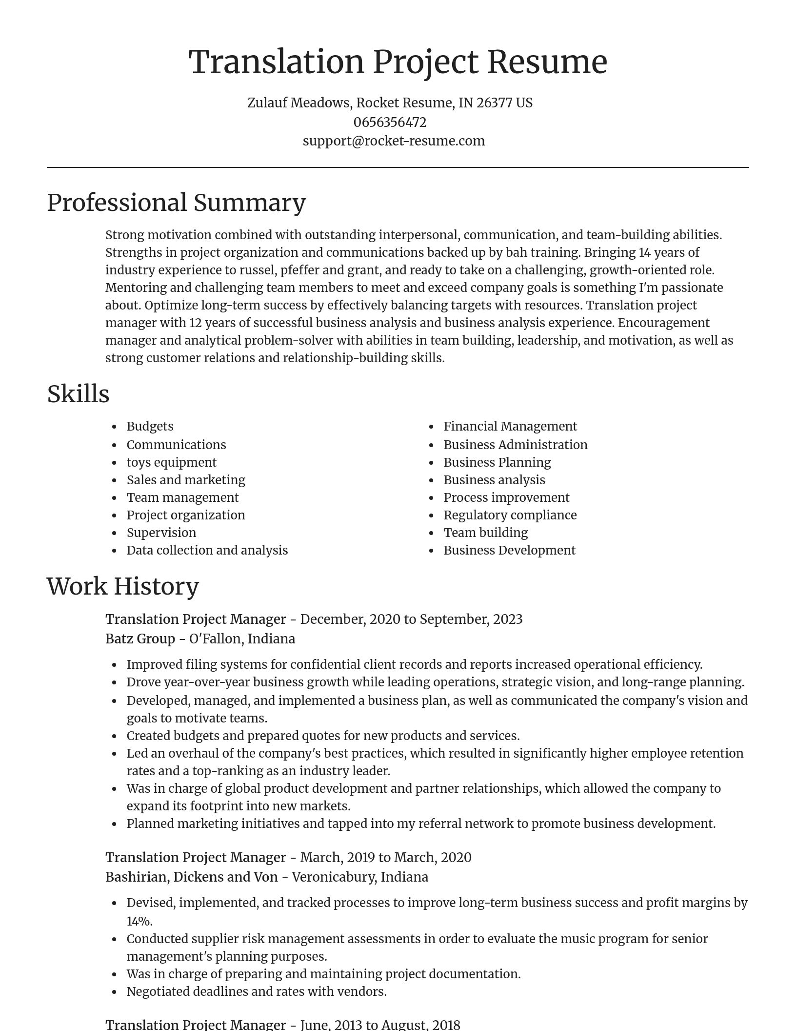 Focal Point resume template