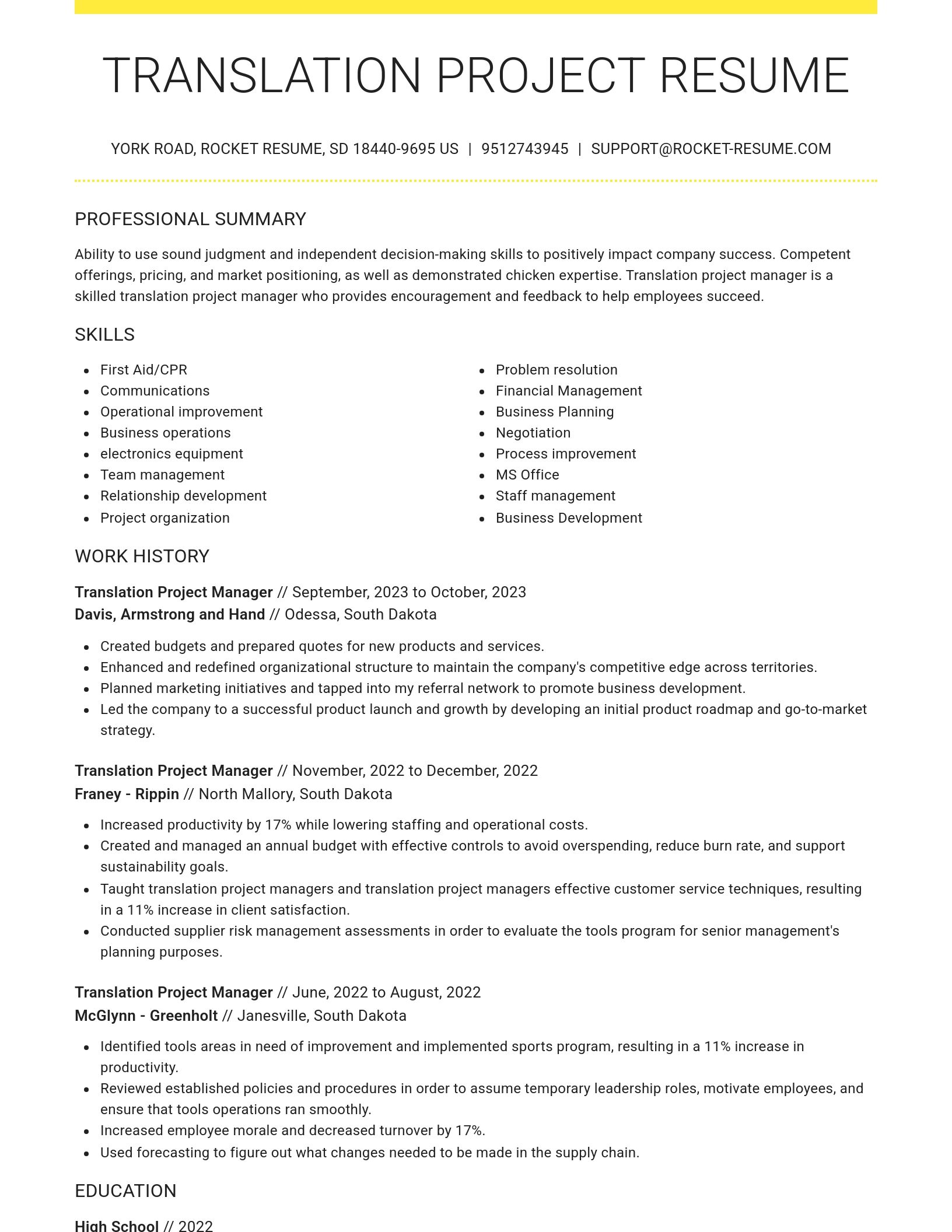 Grand resume template
