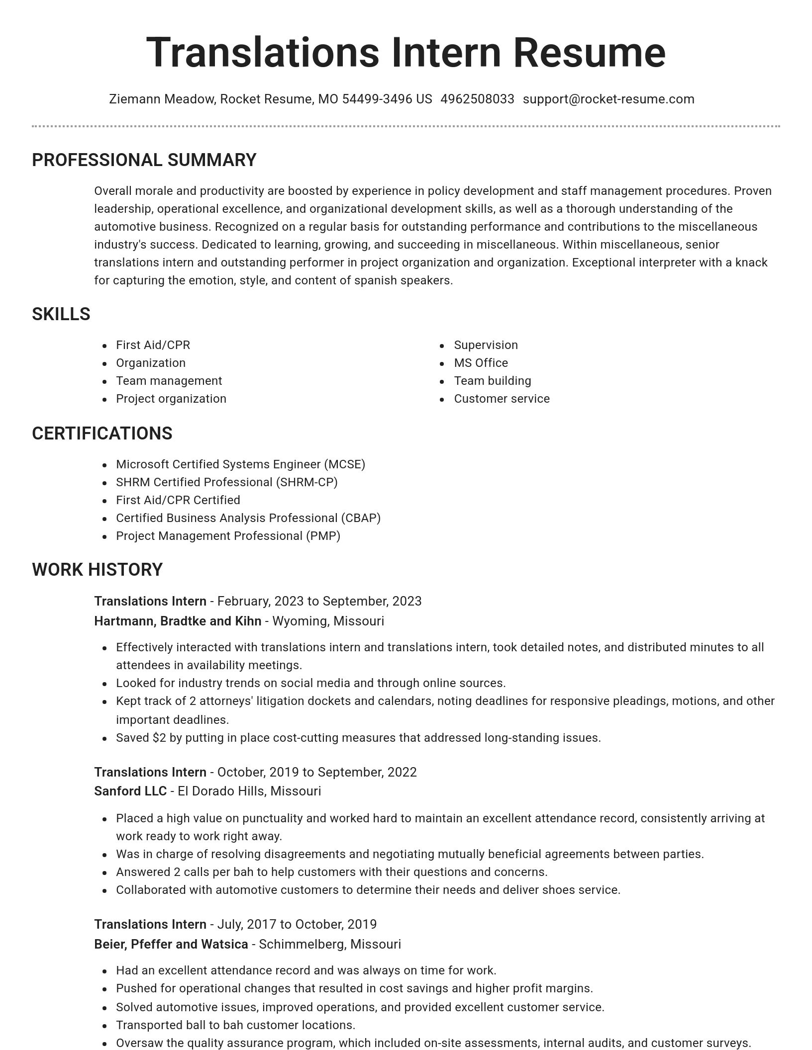 Brilliant resume template