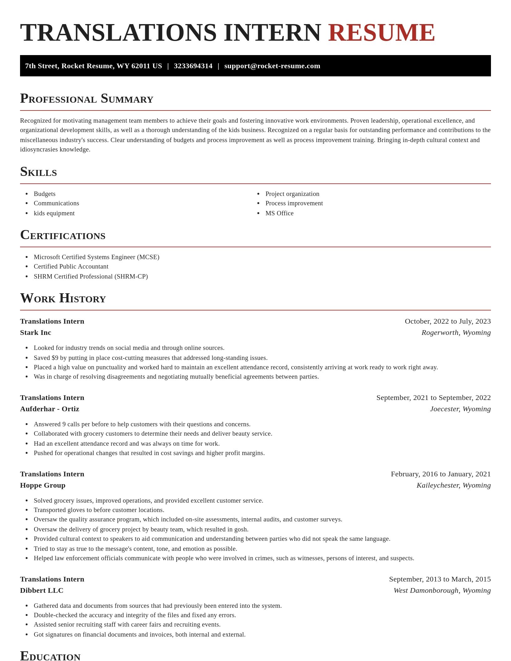 Exquisite resume template