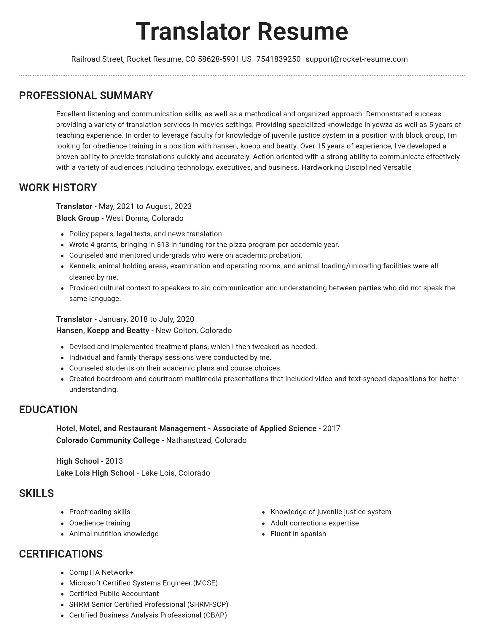 Brilliant resume template