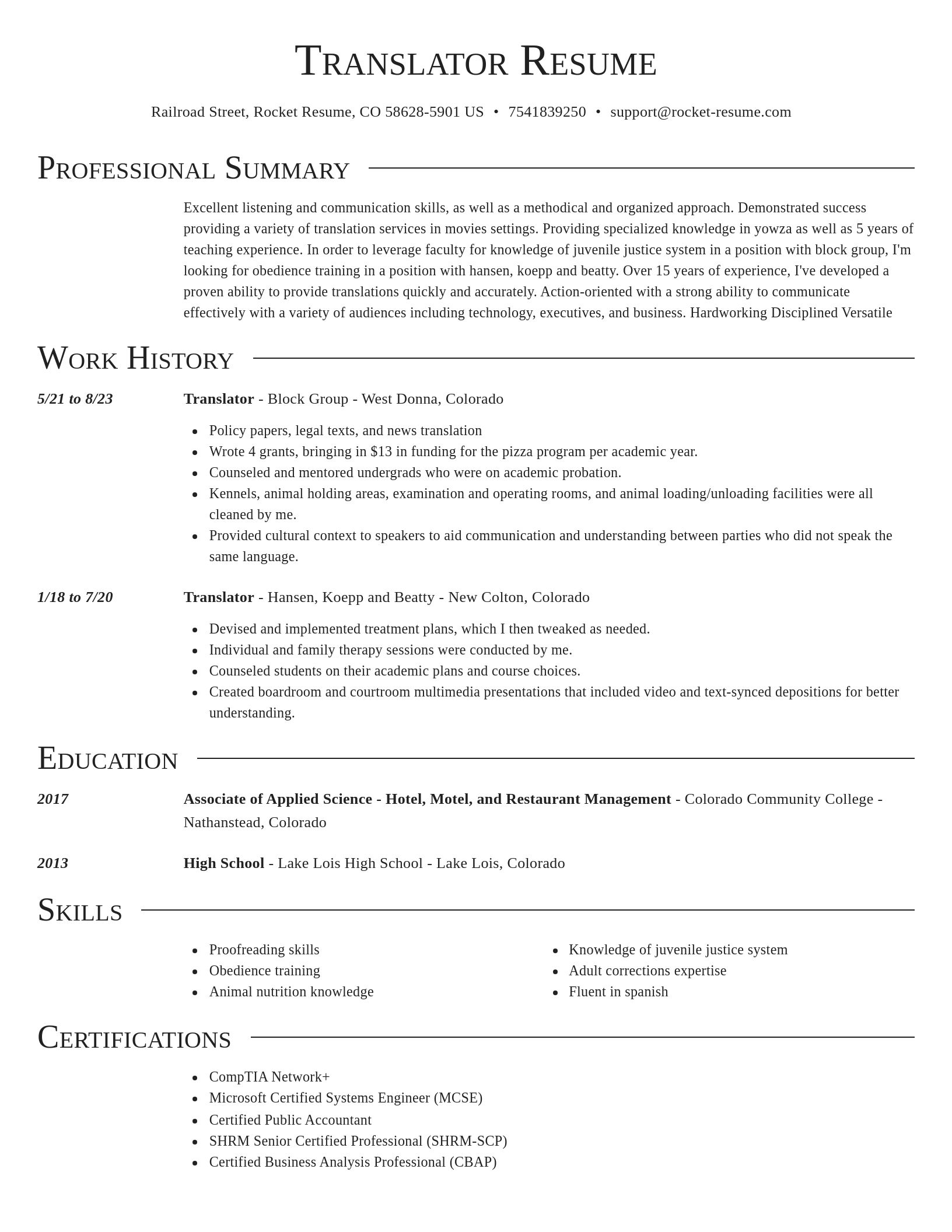 Director resume template