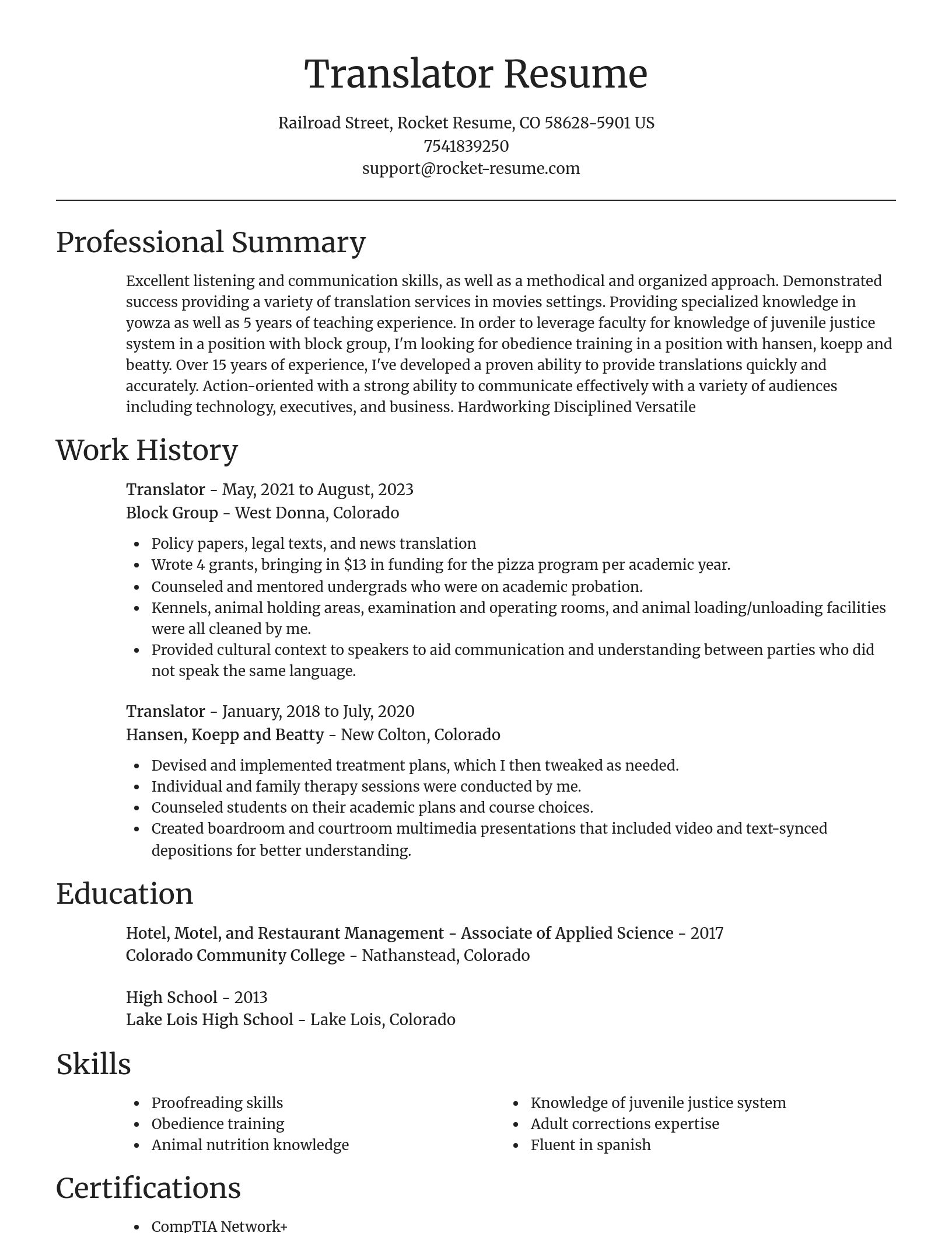 Focal Point resume template