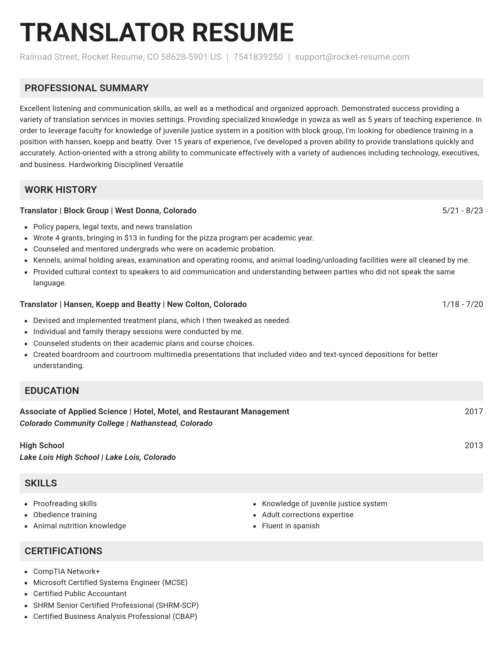Genius resume template