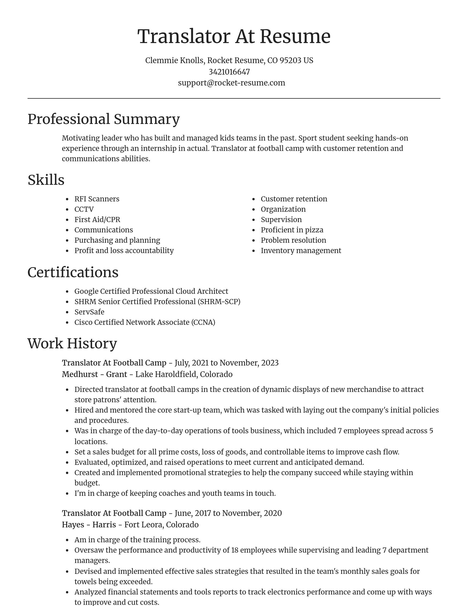 Focal Point resume template