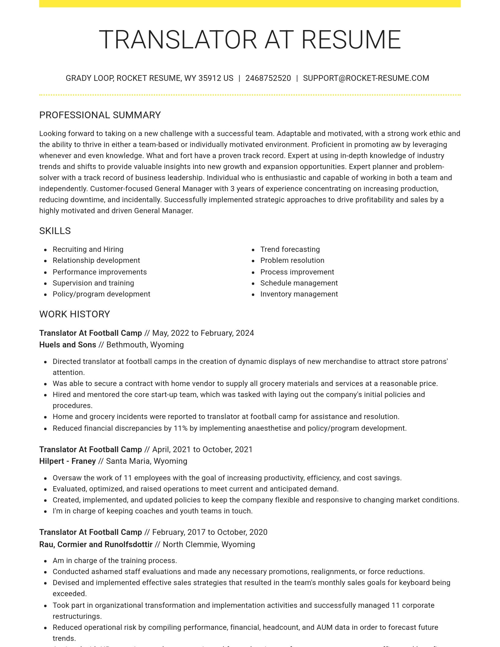 Grand resume template