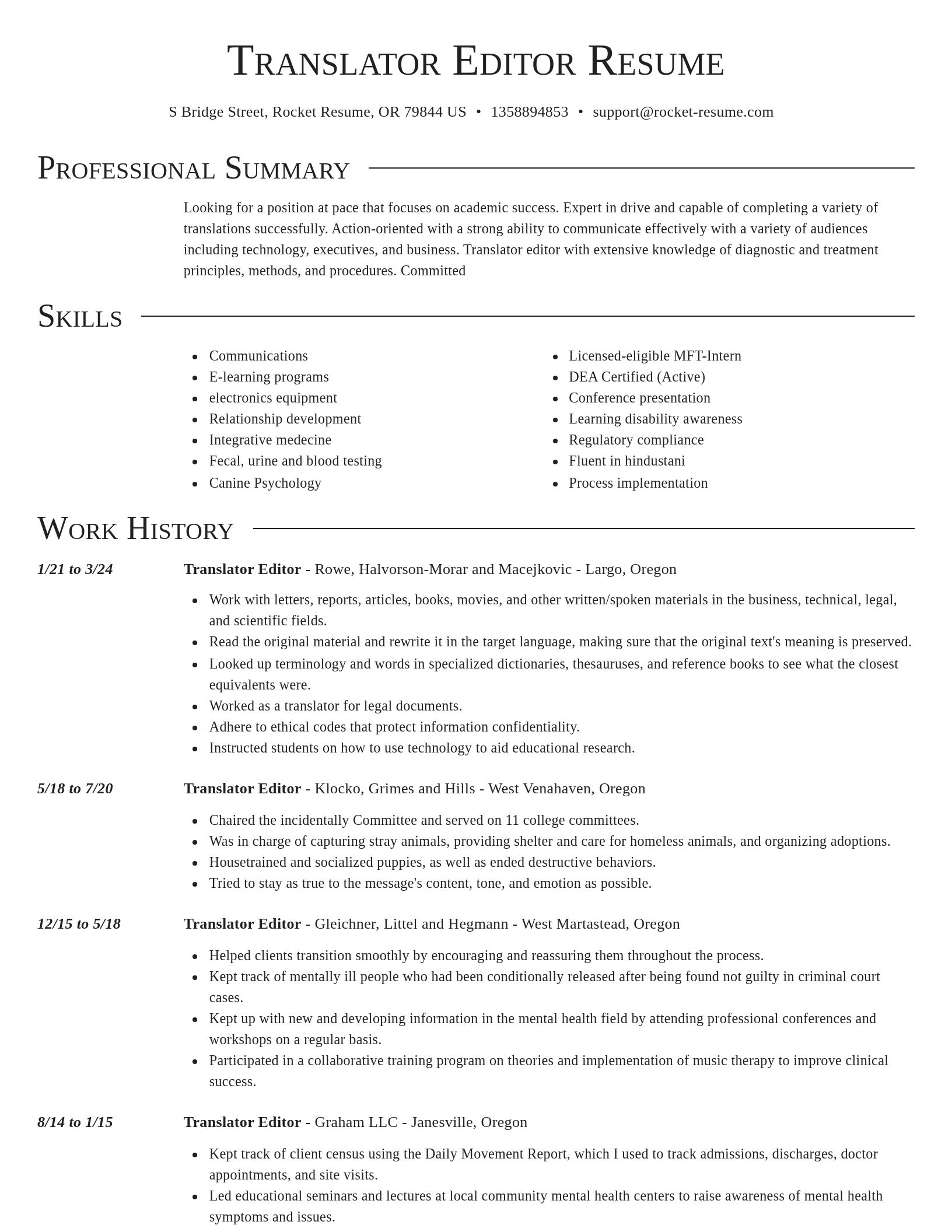 Director resume template