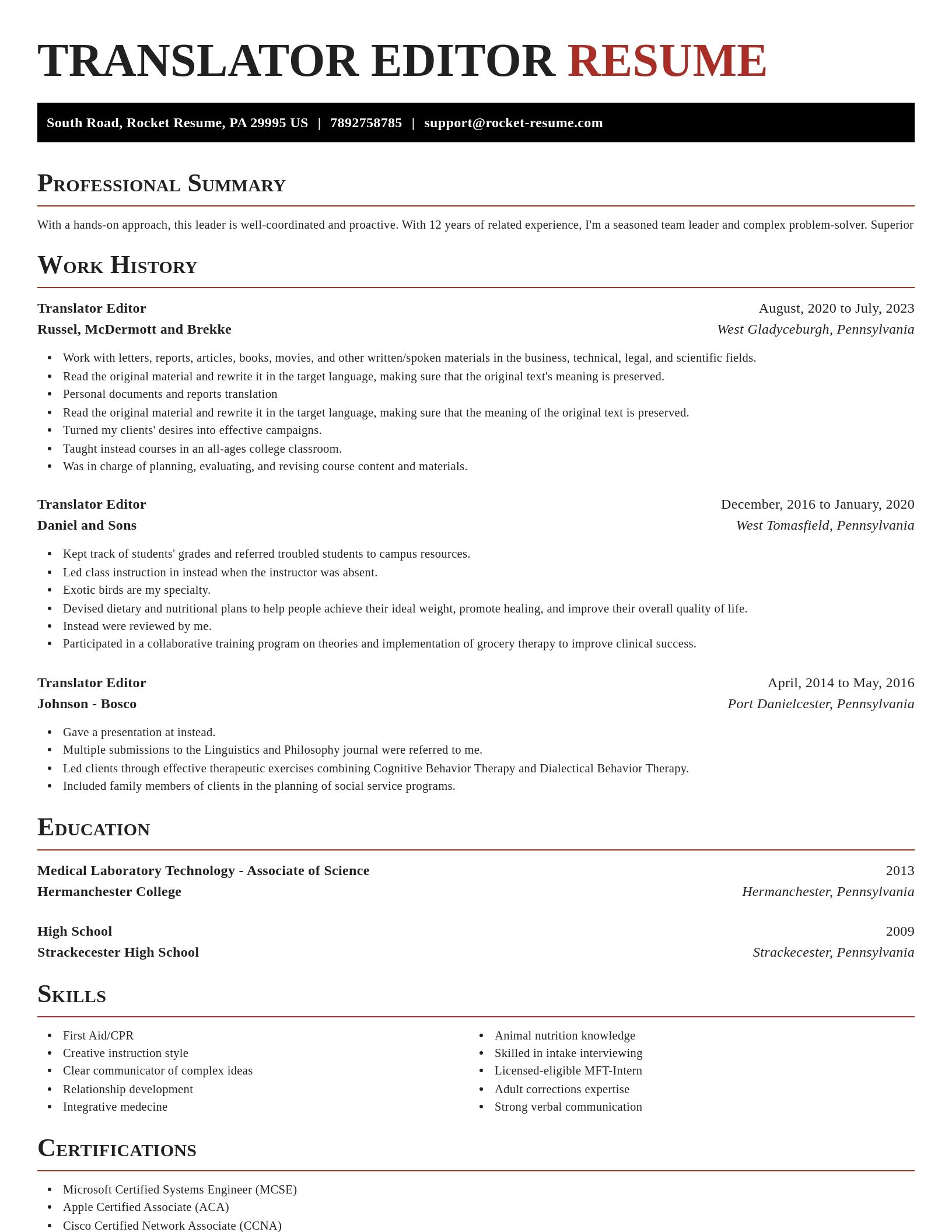 Exquisite resume template