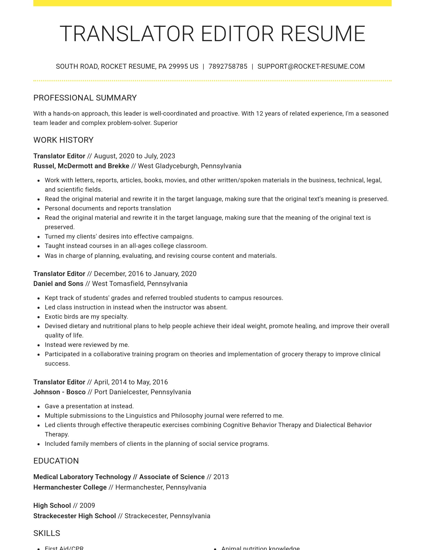 Grand resume template