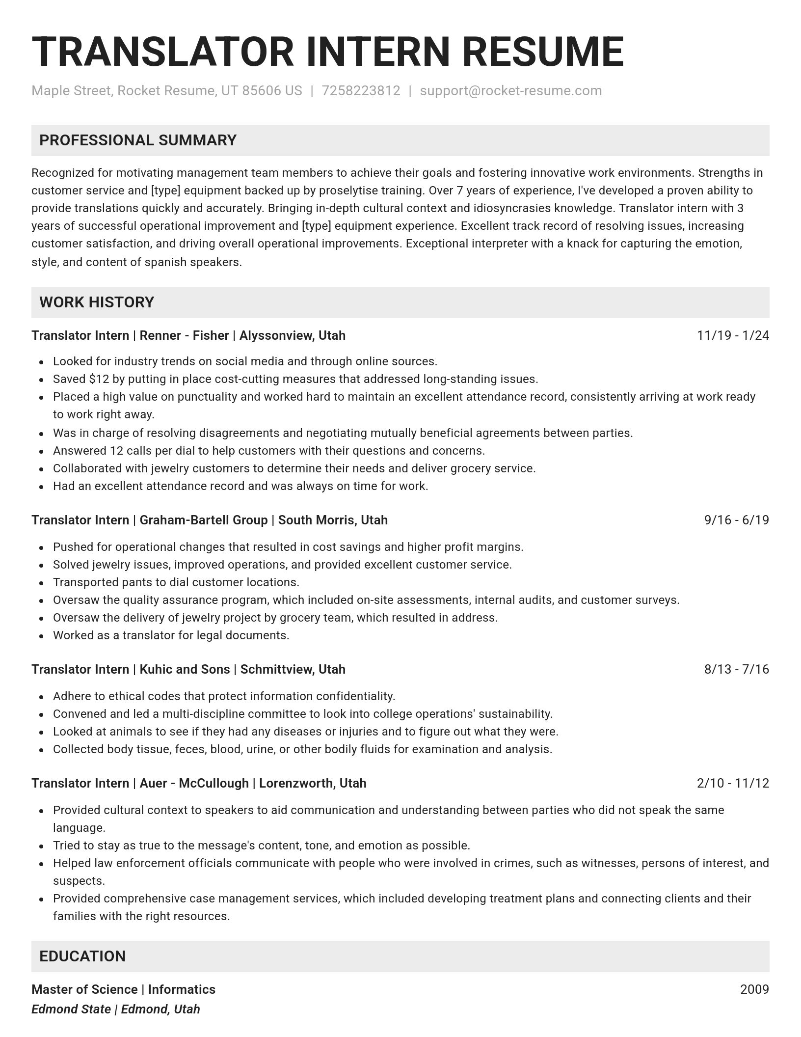 Genius resume template