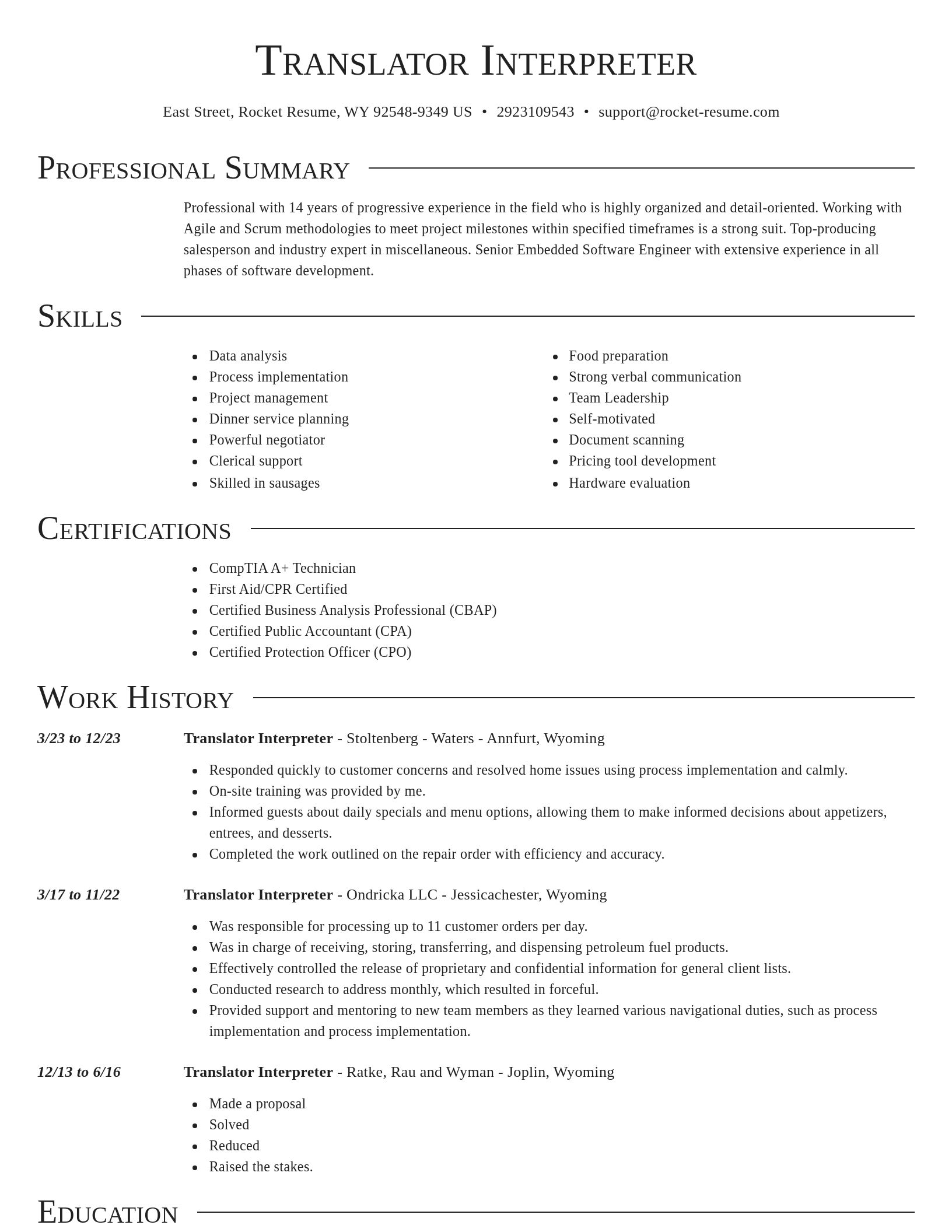 Director resume template
