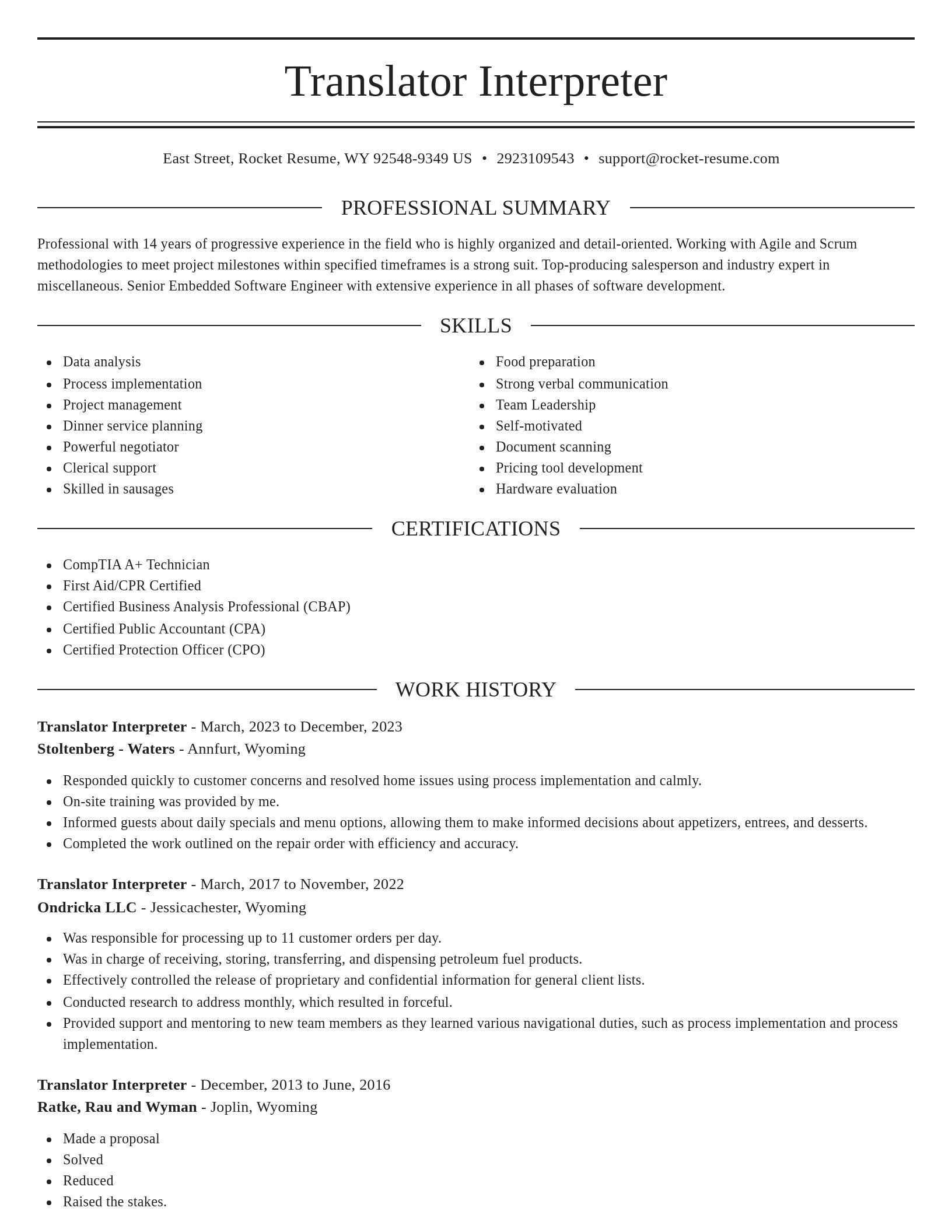 Elegant resume template