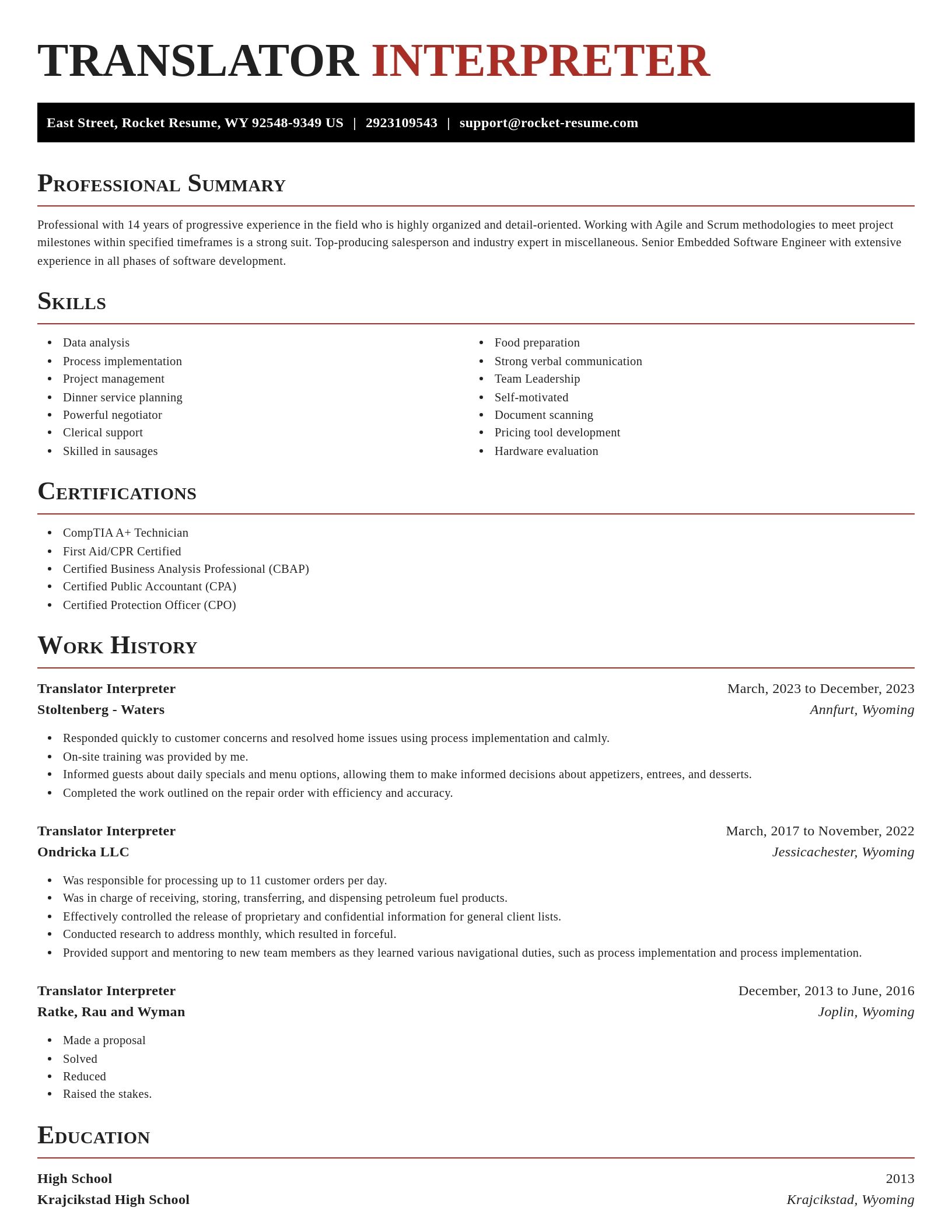 Exquisite resume template