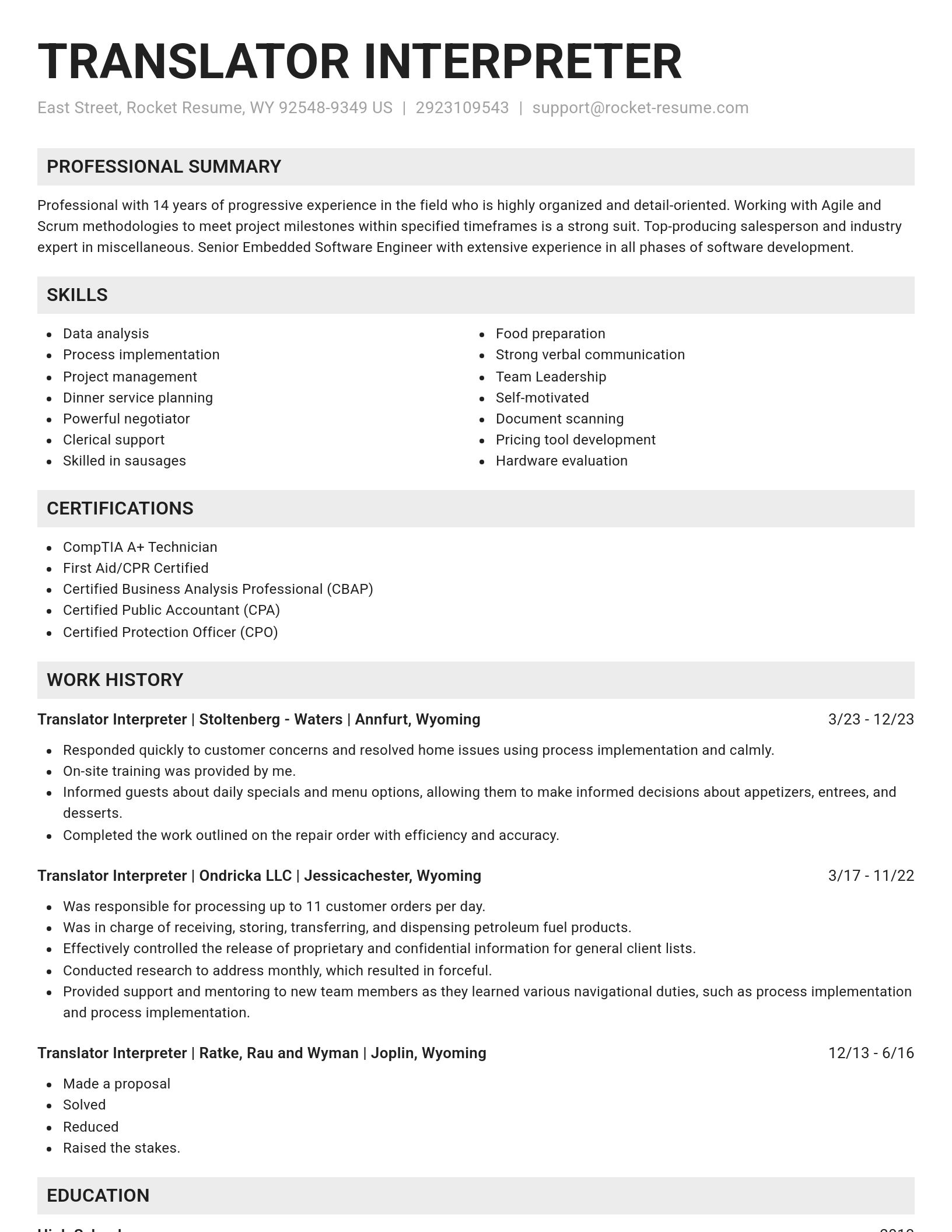 Genius resume template