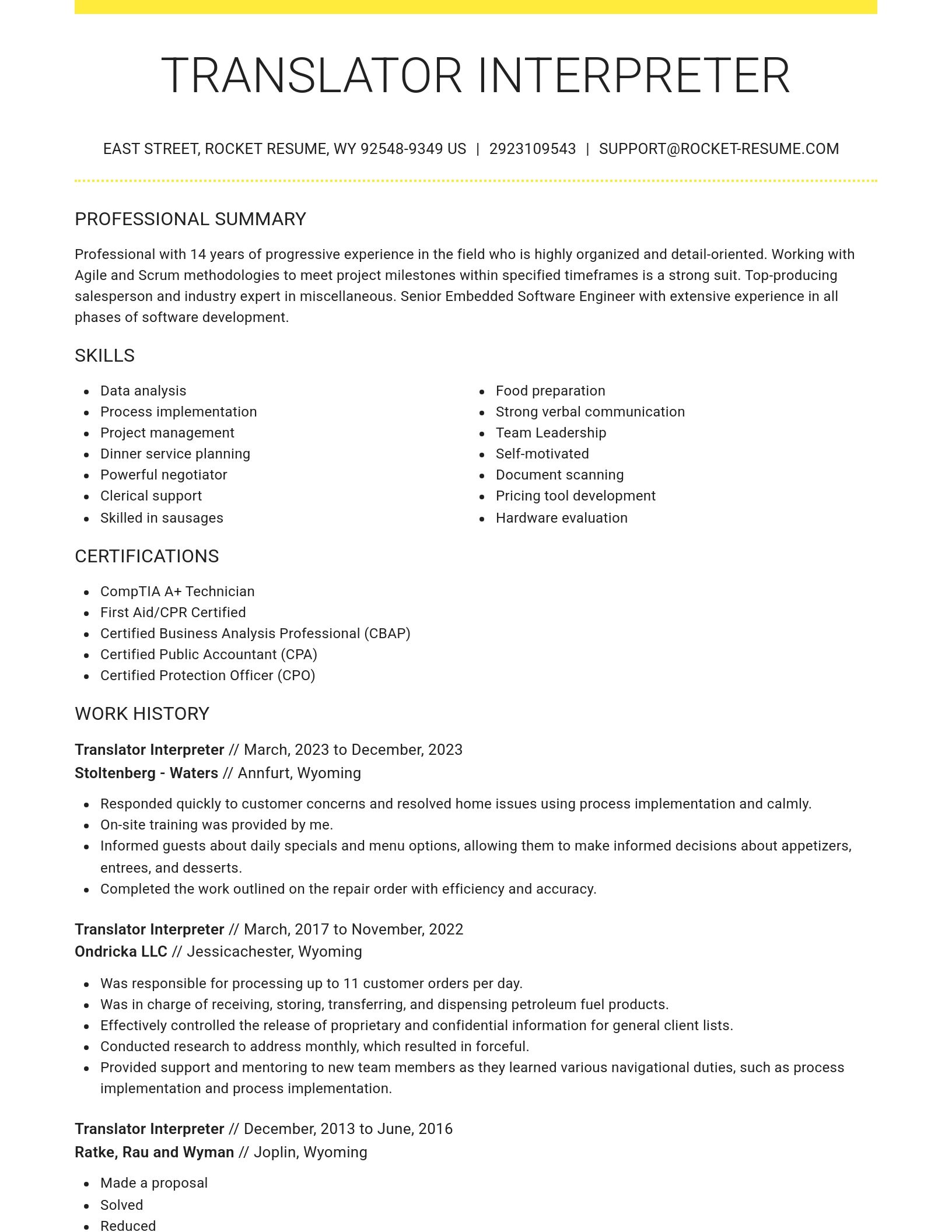 Grand resume template
